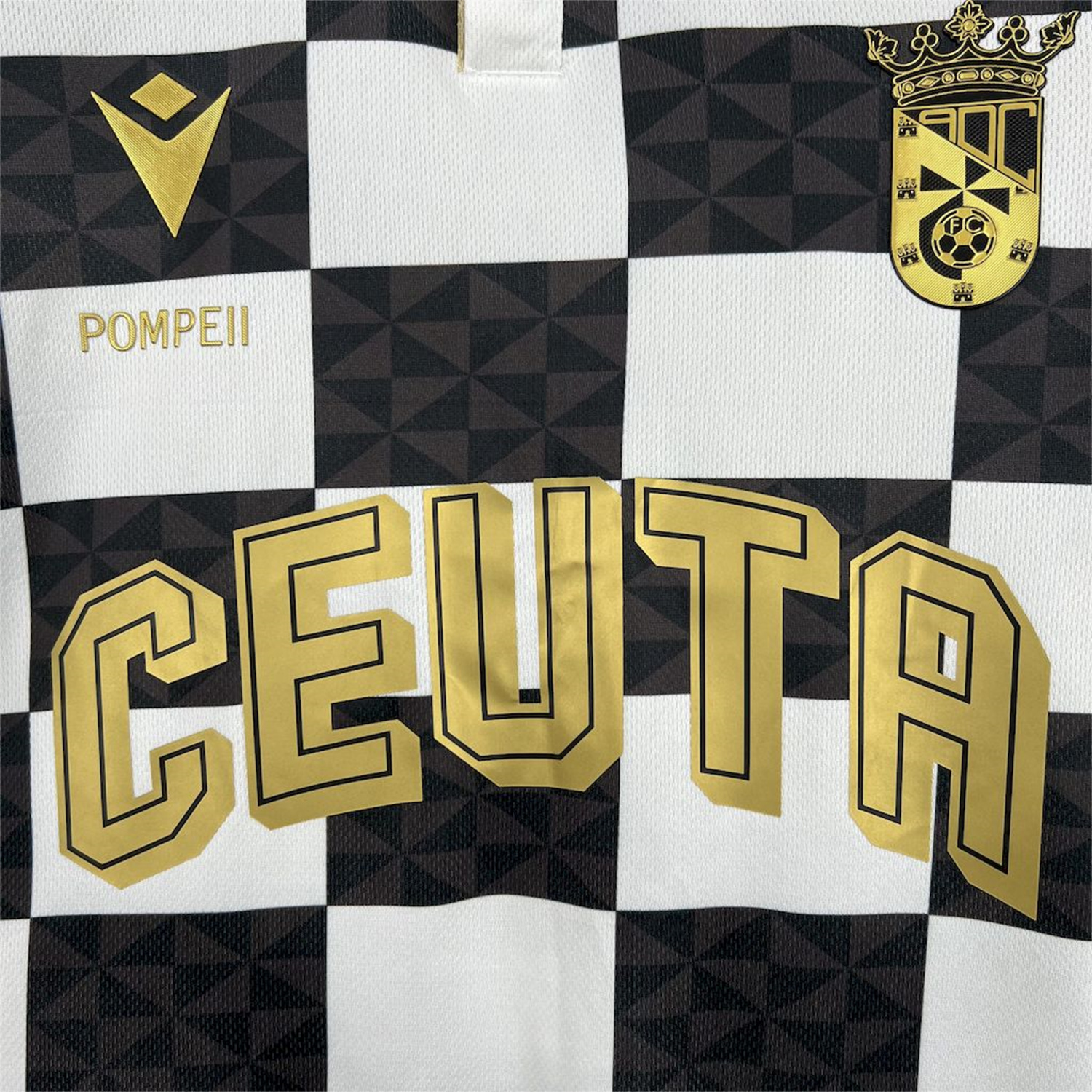 foot-AD Ceuta 24-25 Copa del Rey Black White Jersey - Fans Version