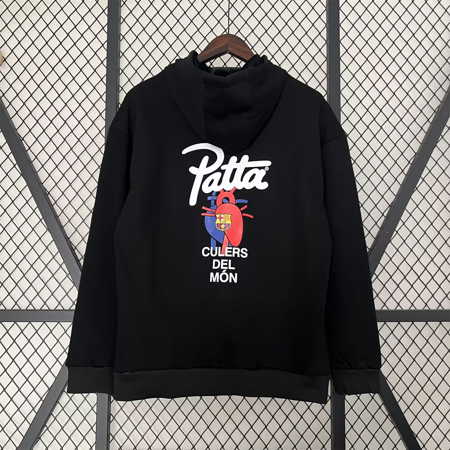 foot-Barcelona x Patta 25-26 Black Unisex Pullover Hoodie