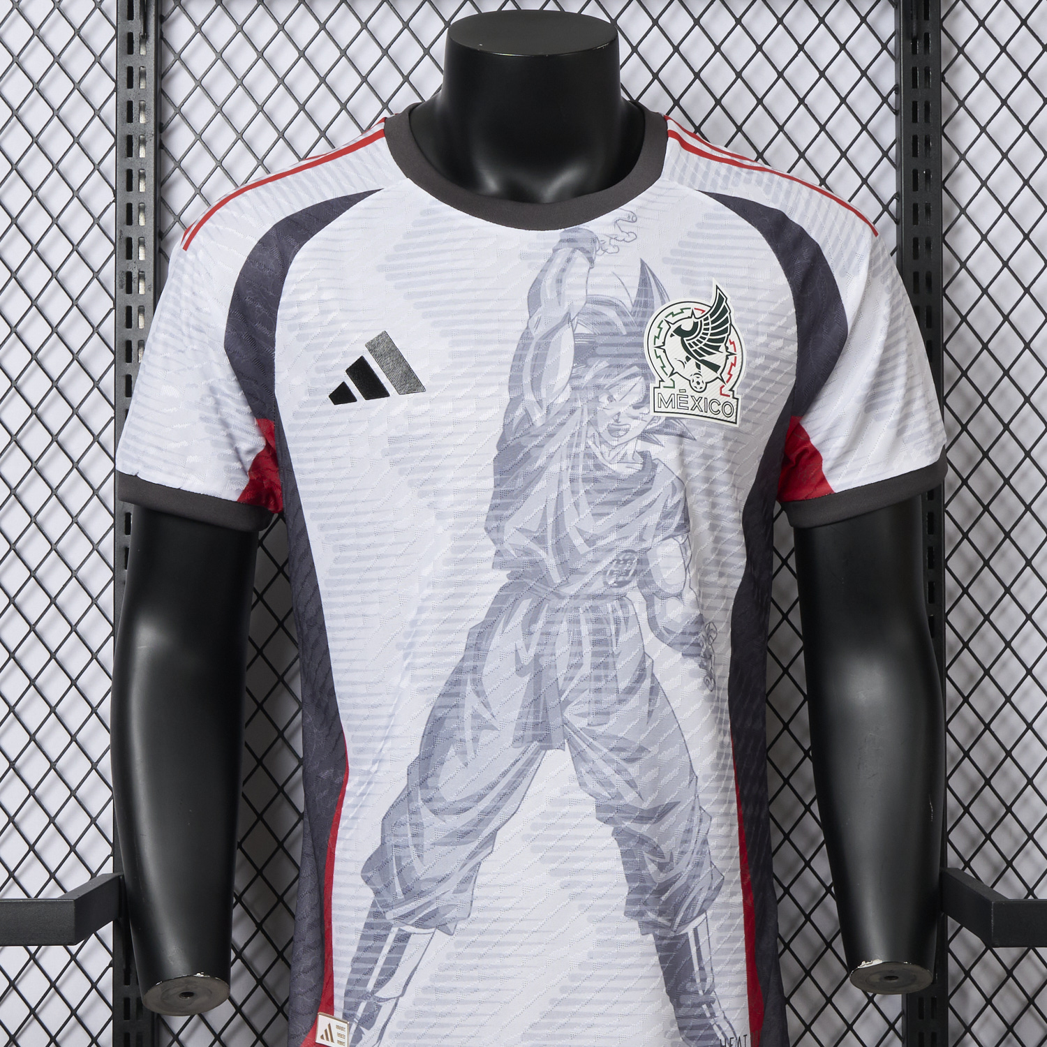 foot-Mexico 25-26 Dragon Ball Goku Sketch White Special Jersey - Player Version