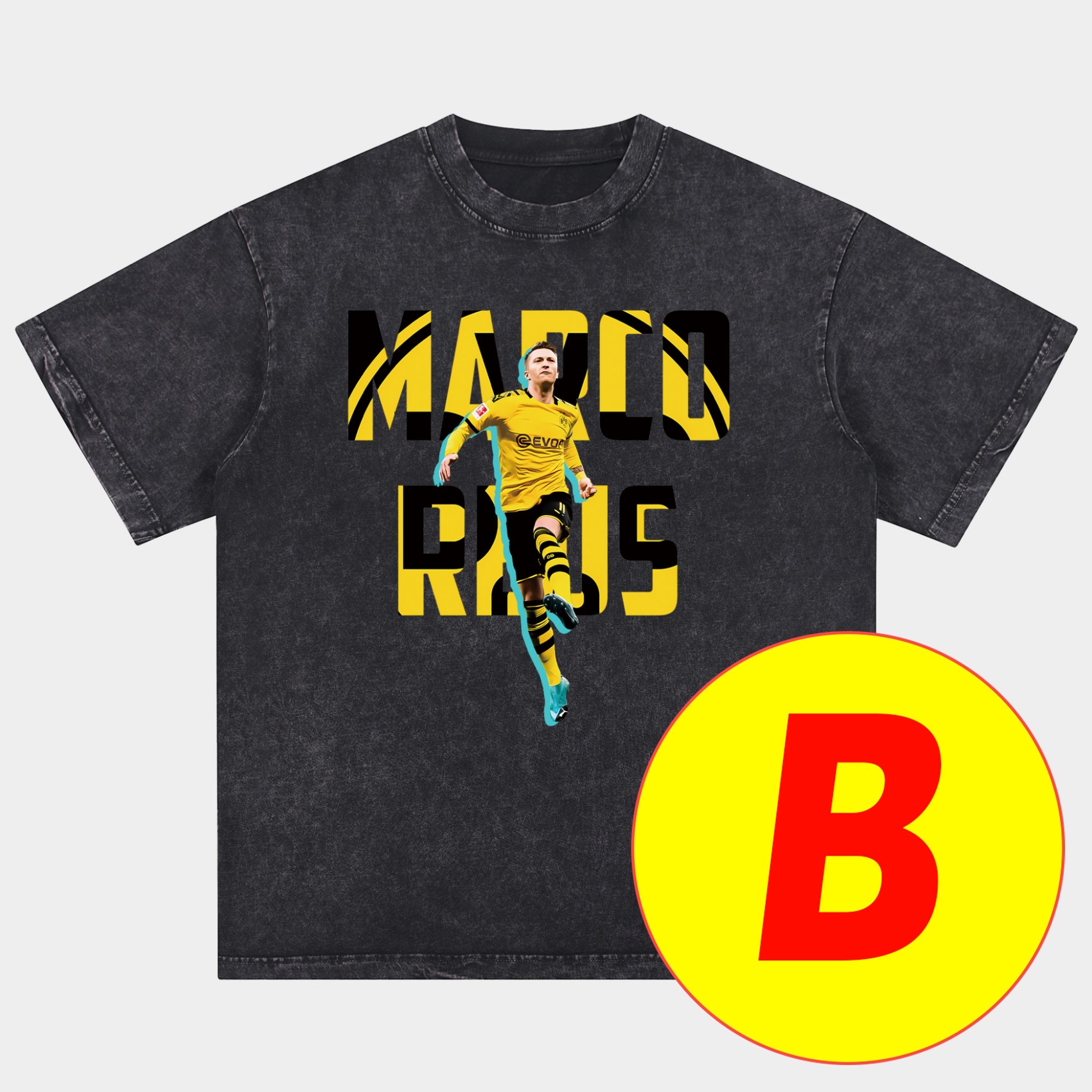 foot-Dortmund Oversized Washed T-Shirt