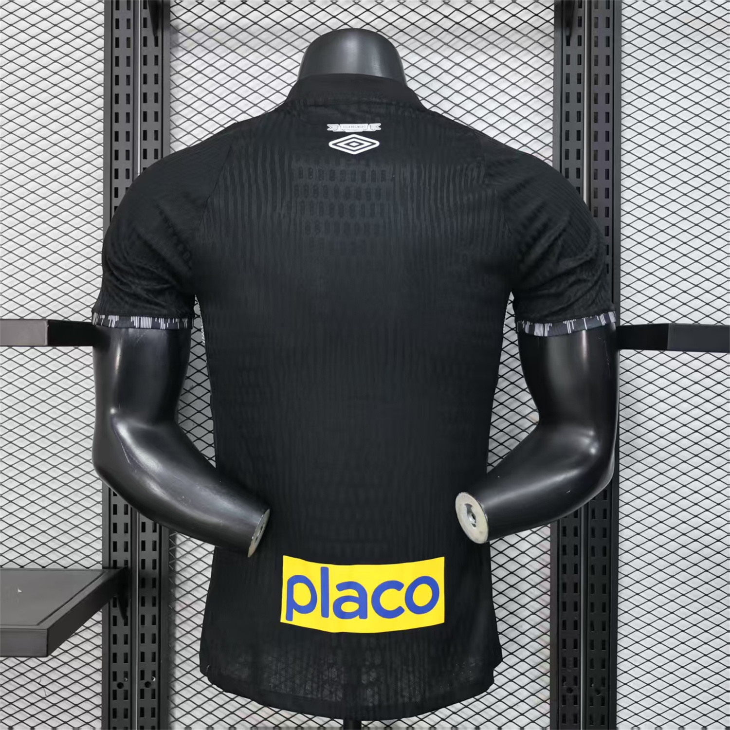 foot-Santos 2025-26 Goalkeeper 2 Black Jersey With Sponsors - Player Version