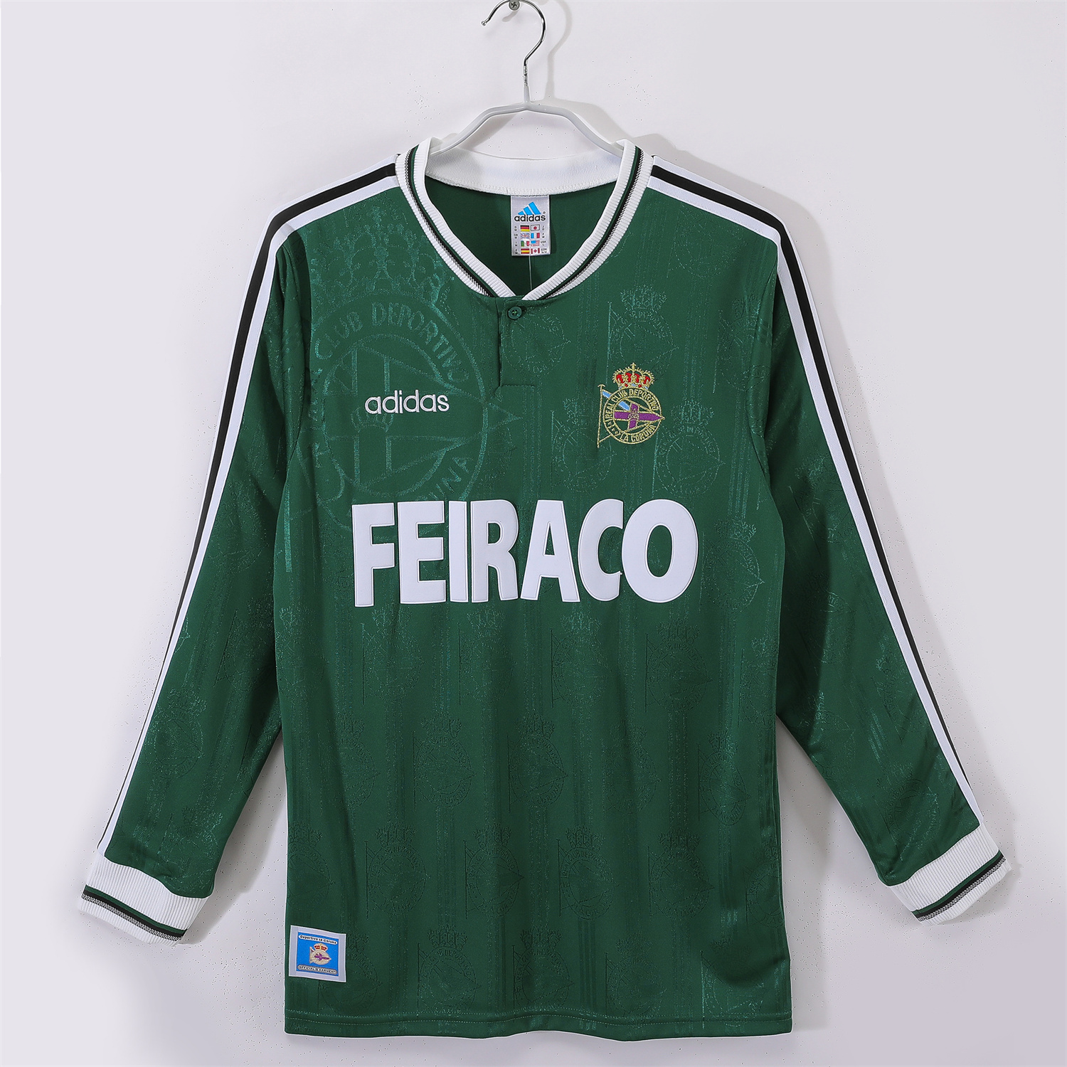 foot-Retro Deportivo de La Coruña 1999-00 Away Long Sleeves Jersey