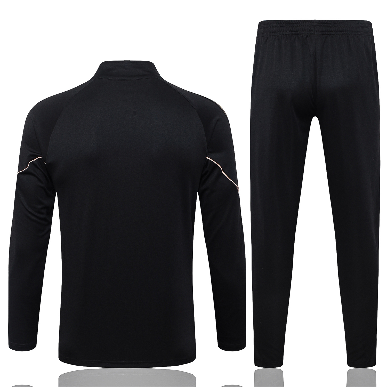 Funinjersey-Portugal 2026 Long Sleeve Training Set - Gold Lines Black Top & Pants