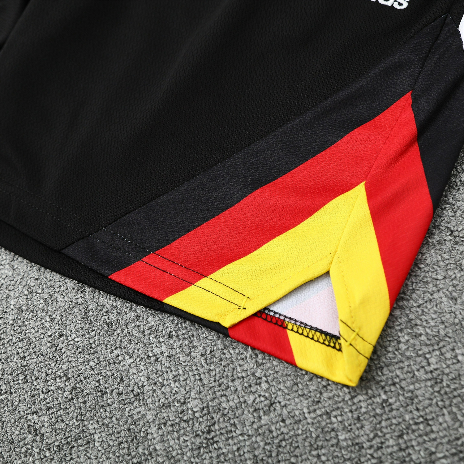 foot-Germany 25-26 Short-Sleeve Training Set - Black Top & Black Shorts