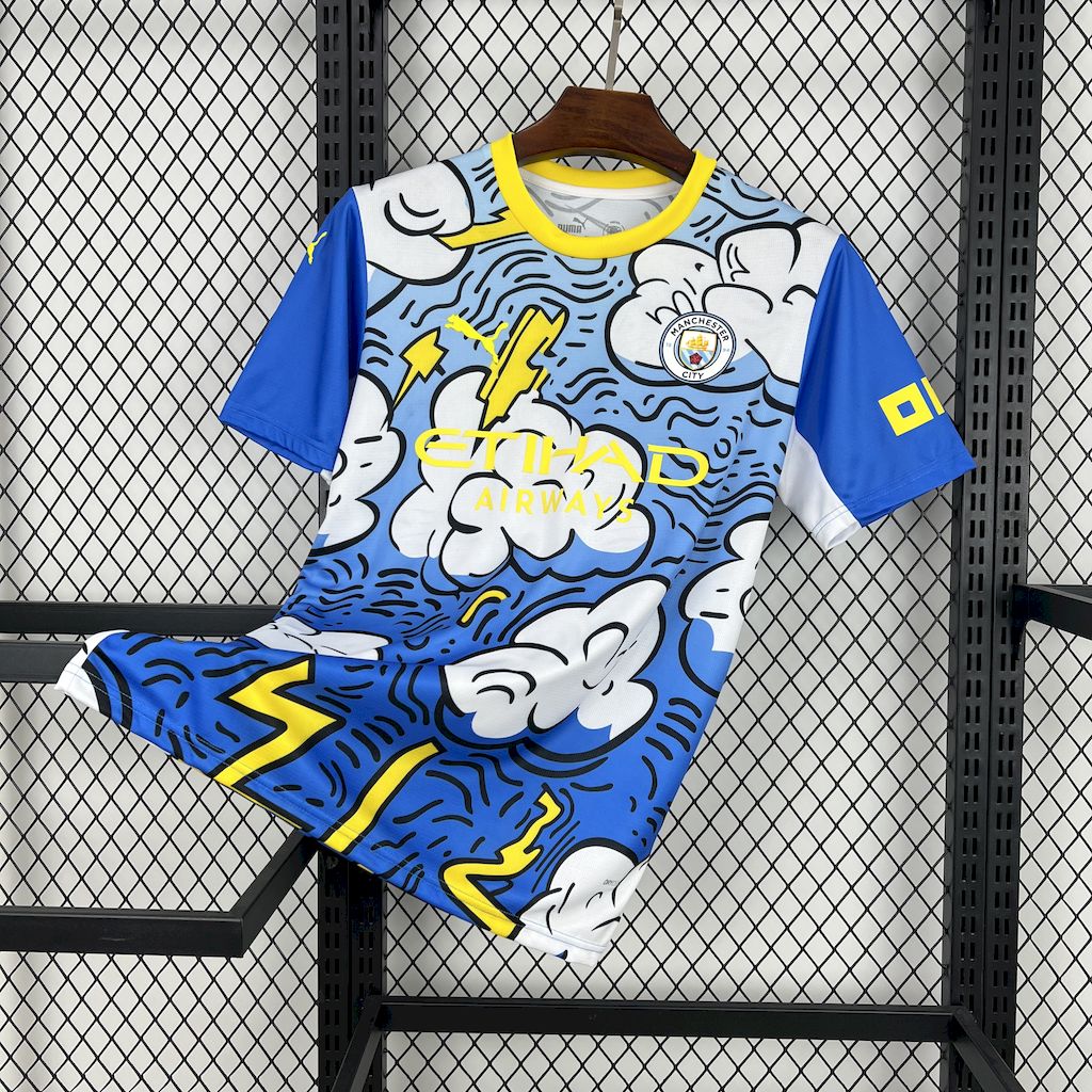 ManixJersey.com | Manchester City 24-25 Blue Fan-designed Special Edition Jersey - Fans Version -Customize Name, Number and Patch | Worldwide Shipping