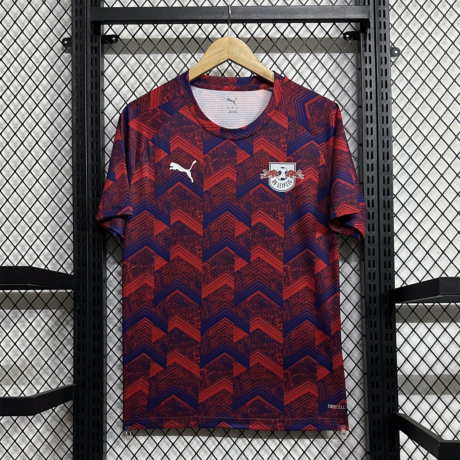 foot-RB Leipzig 25-26 Pre-Match Red Blue Training Jersey - Fans Version