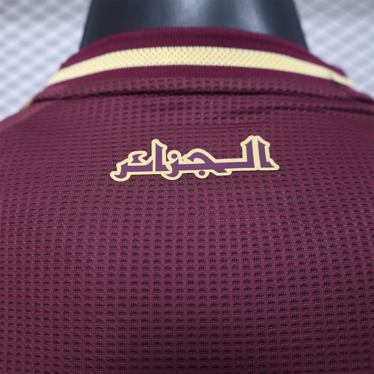 foot-Algeria 25-26 Burgundy Jersey with Chest Pattern Decoration - Player Version