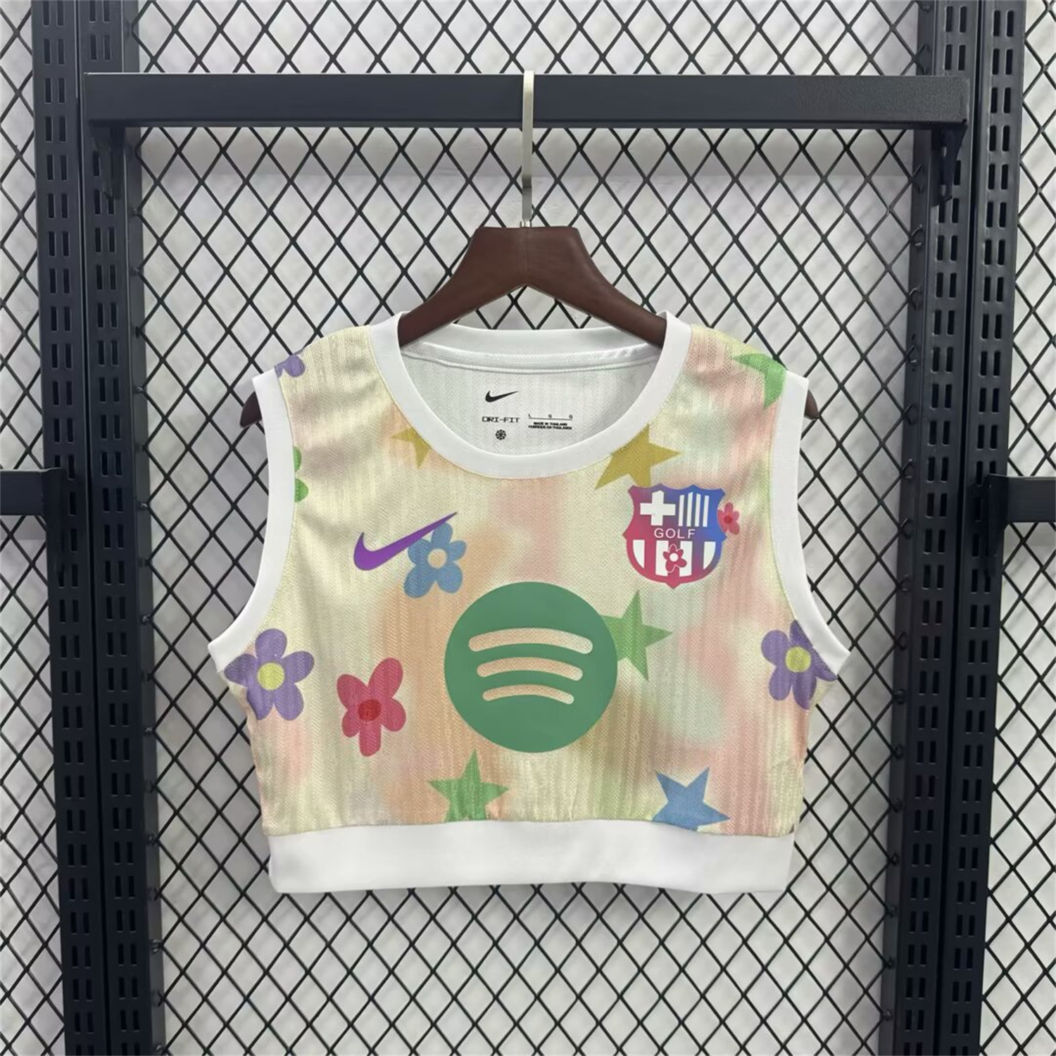 foot-Women's Barcelona 25-26 Yellow Yoga Vest with Colorfule Flowers