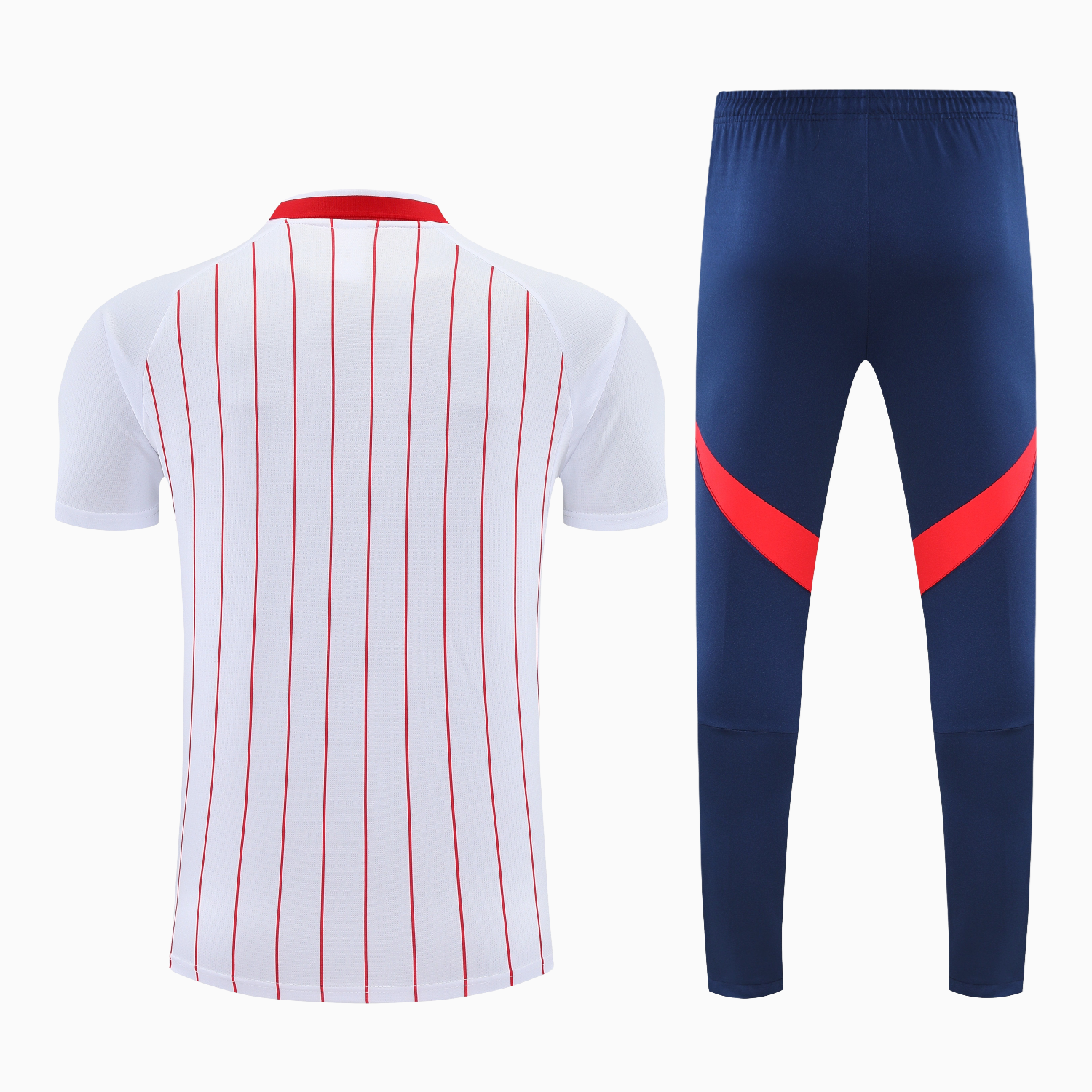 Unitedfootballkit.com | Arsenal 25-26 POLO Short-Sleeve Training Set - White Top and Deep Blue Pants -Customize Name, Number and Patch | Worldwide Shipping