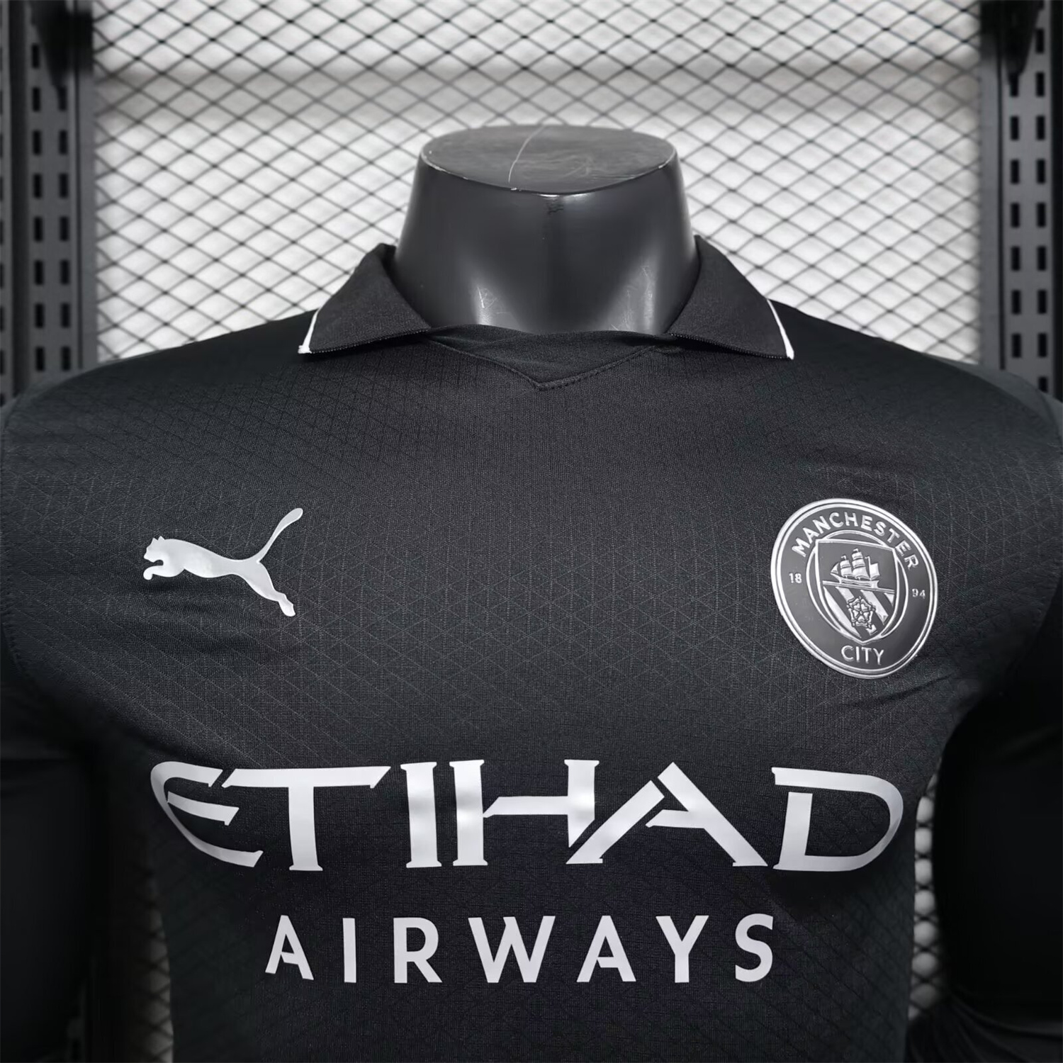 foot-Manchester City 25-26 Away Black Long Sleeves Jersey - Player Version
