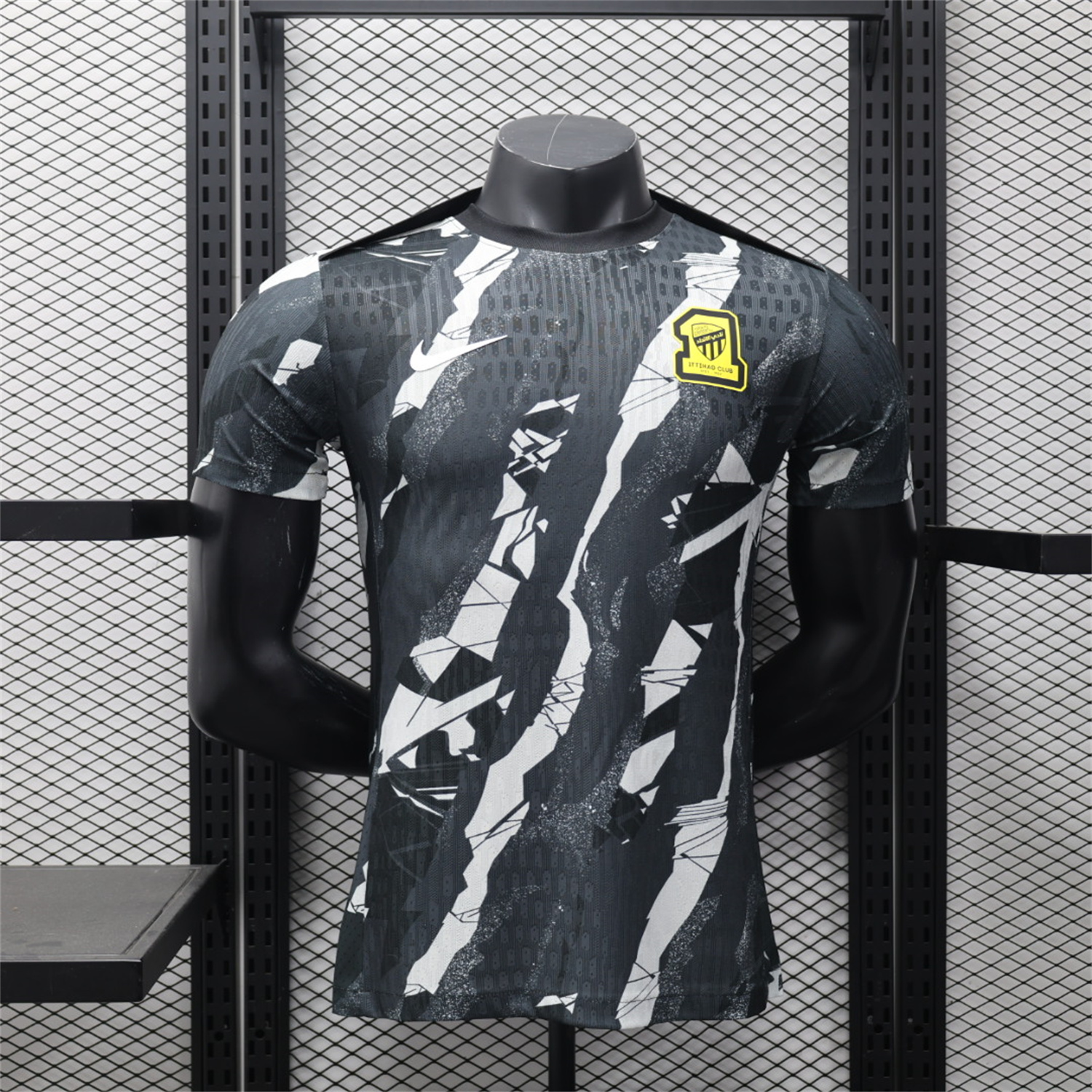 foot-Al Ittihad Jeddah United 25-26 Black Pre-Match Jersey - Player Version