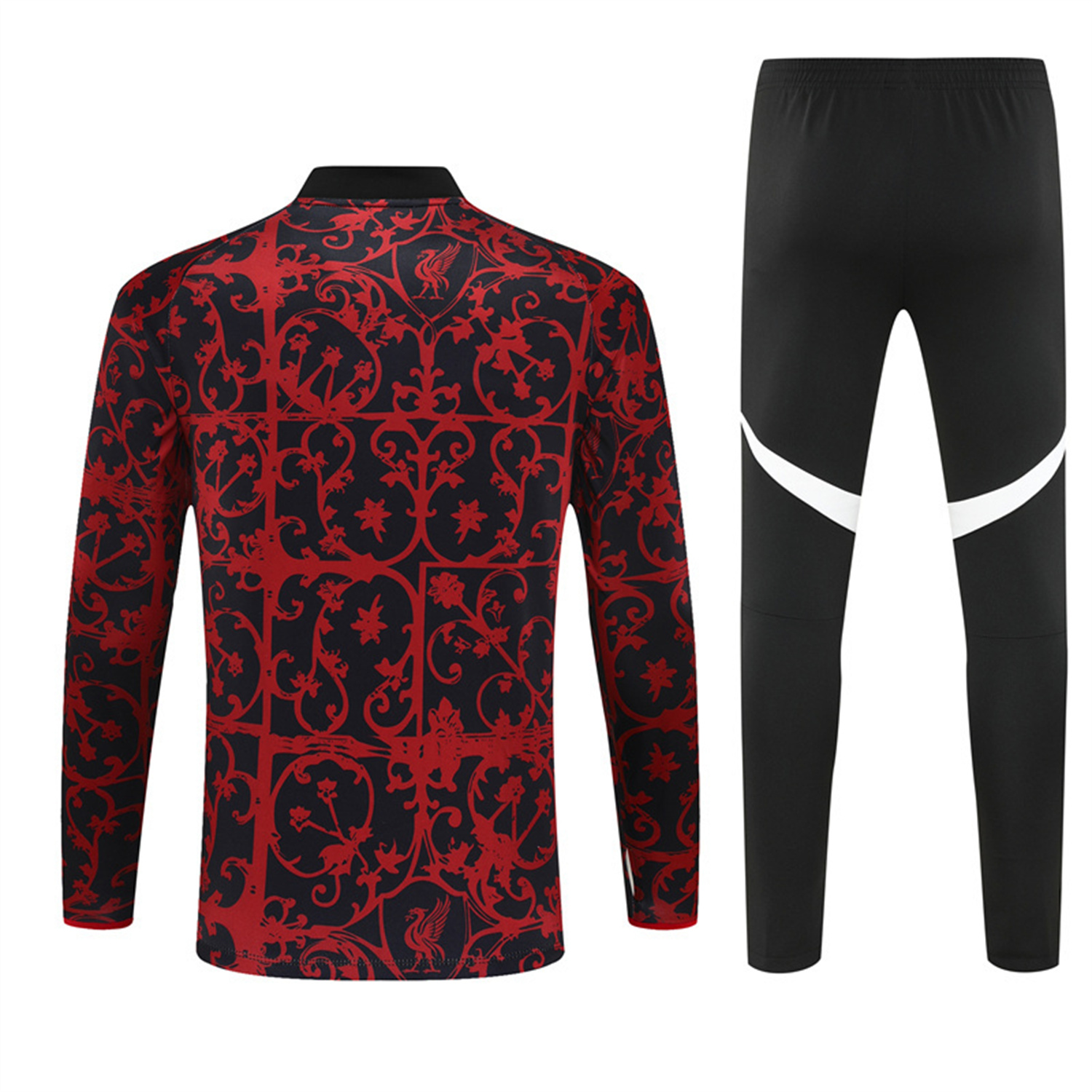 foot-Liver.pool 25-26 Long Sleeve Training Set - Red Camouflage Top & Blsck Pants