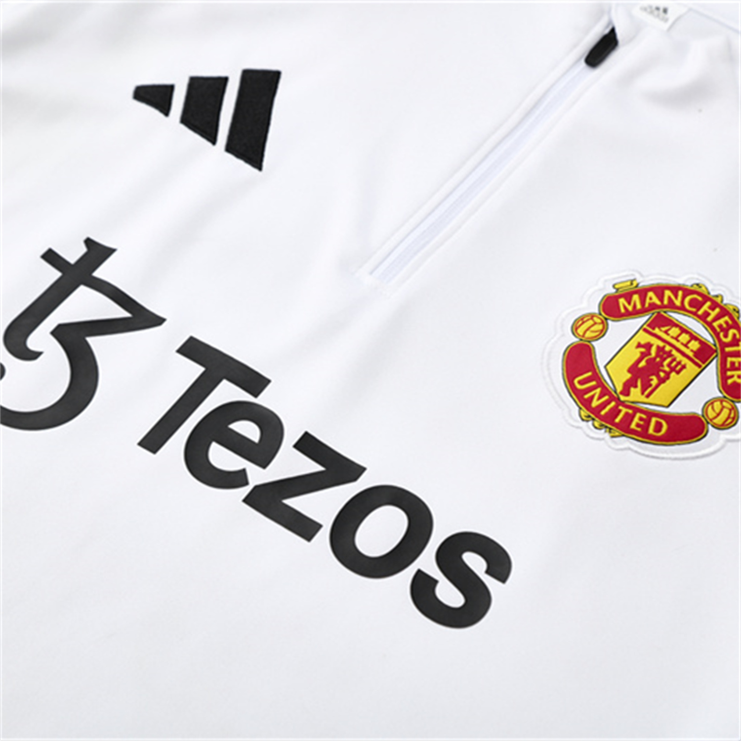 foot-Manchester United 25-26 Long Sleeves Training Set - White Top & Black Pants