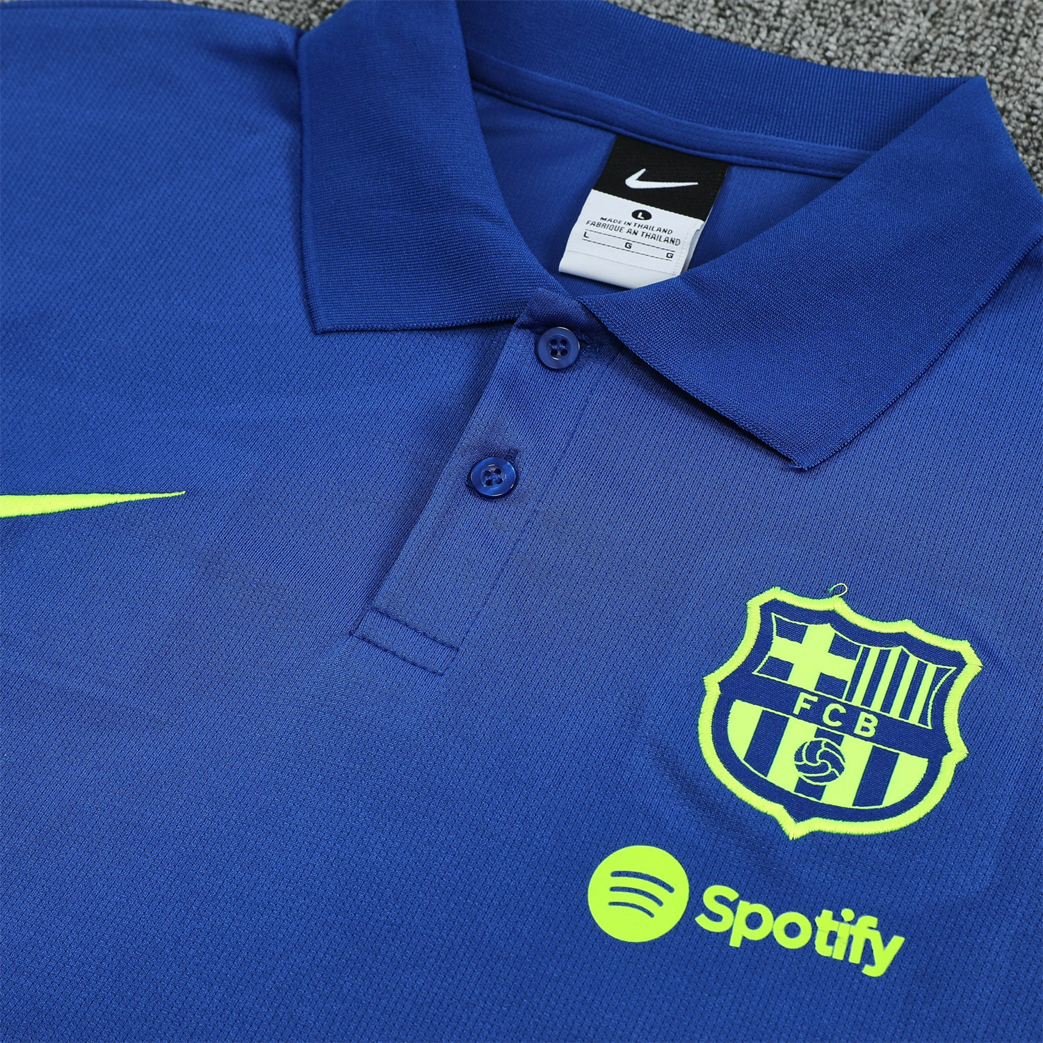 foot-Barcelona 25-26 POLO Short-Sleeve Training Set - Blue Top and Black Pants