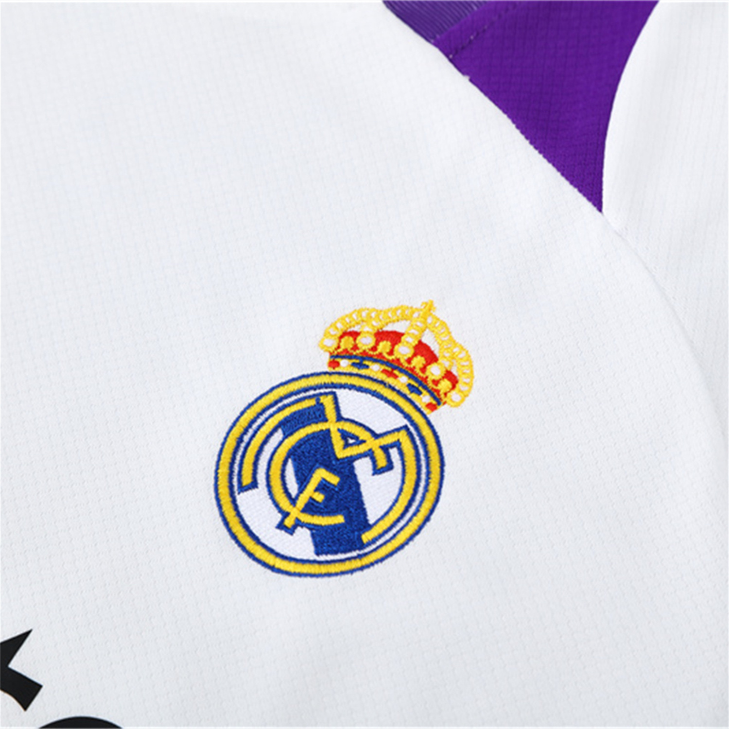 foot-Real Madrid 24-25 Short-Sleeve Training Set - White with Purple