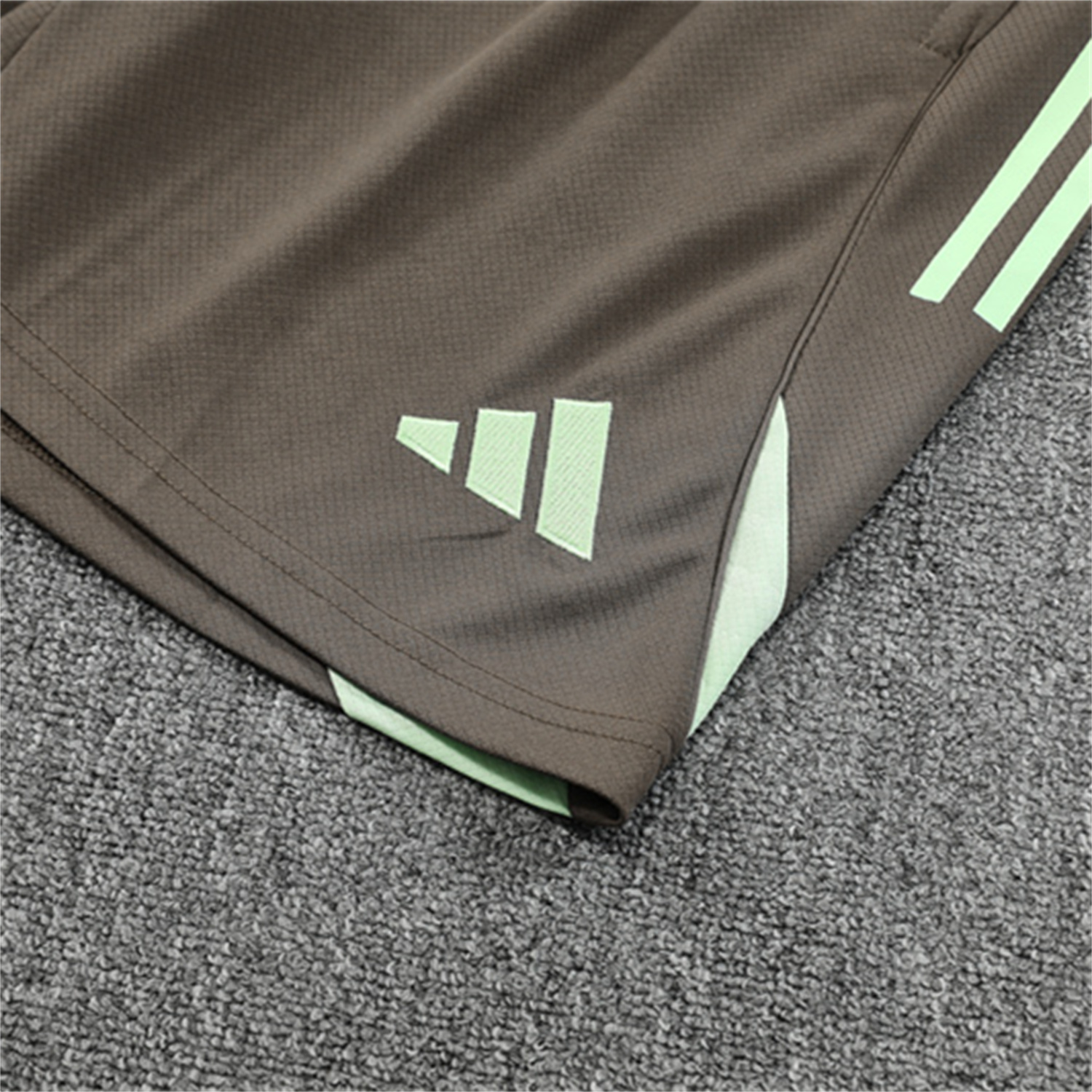 foot-Real Madrid 25-26 Short-Sleeve Training Set - Dark Khaki Top and Shorts