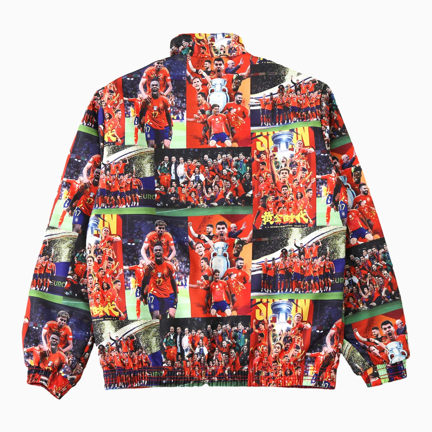 foot-Spain 24-25 Red Double Sided Reversible Windbreaker - 2024 EURO Championship