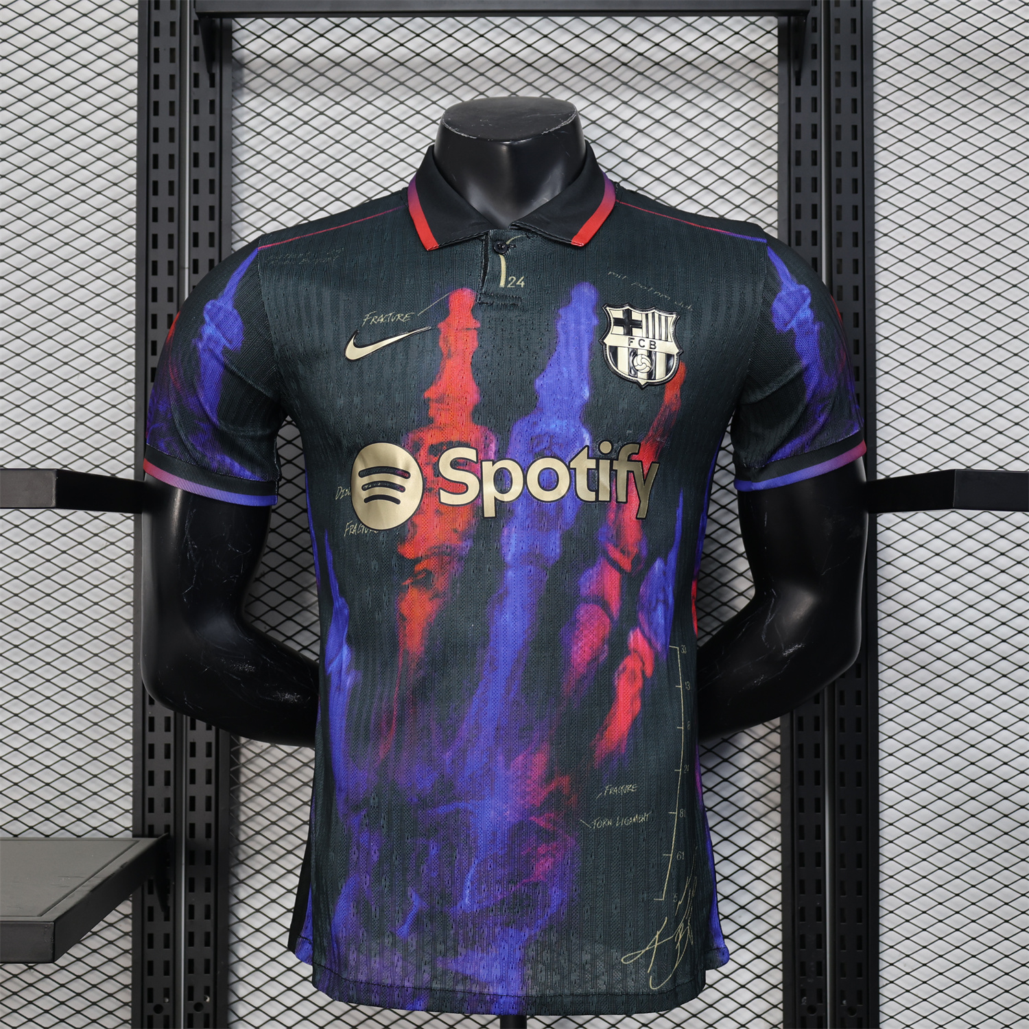 foot-Barcelona 24-25 Red and Blue Hand Special Edition Jersey - Player Version