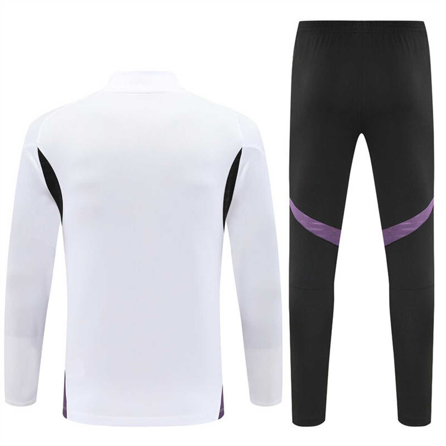 foot-Manchester United 25-26 Long Sleeve Training Set - White Top & Black Pants