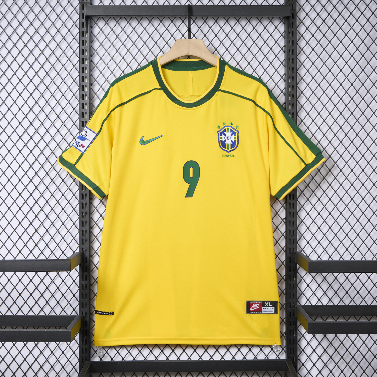 foot-Retro Brazil 1998 Home Jersey