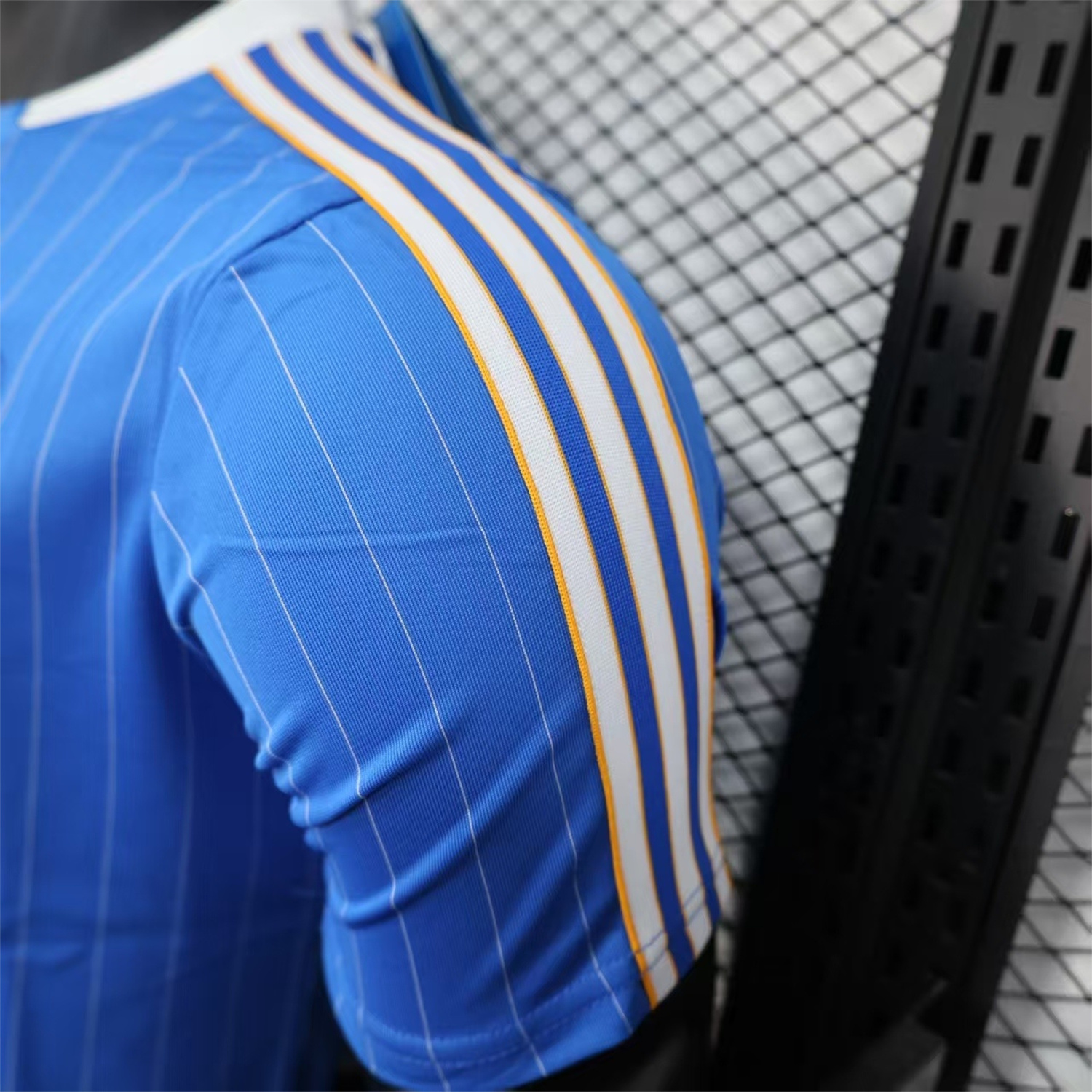 foot-Real Madrid 25-26 Trefoil White Lines Blue Travel Jersey - Player Version