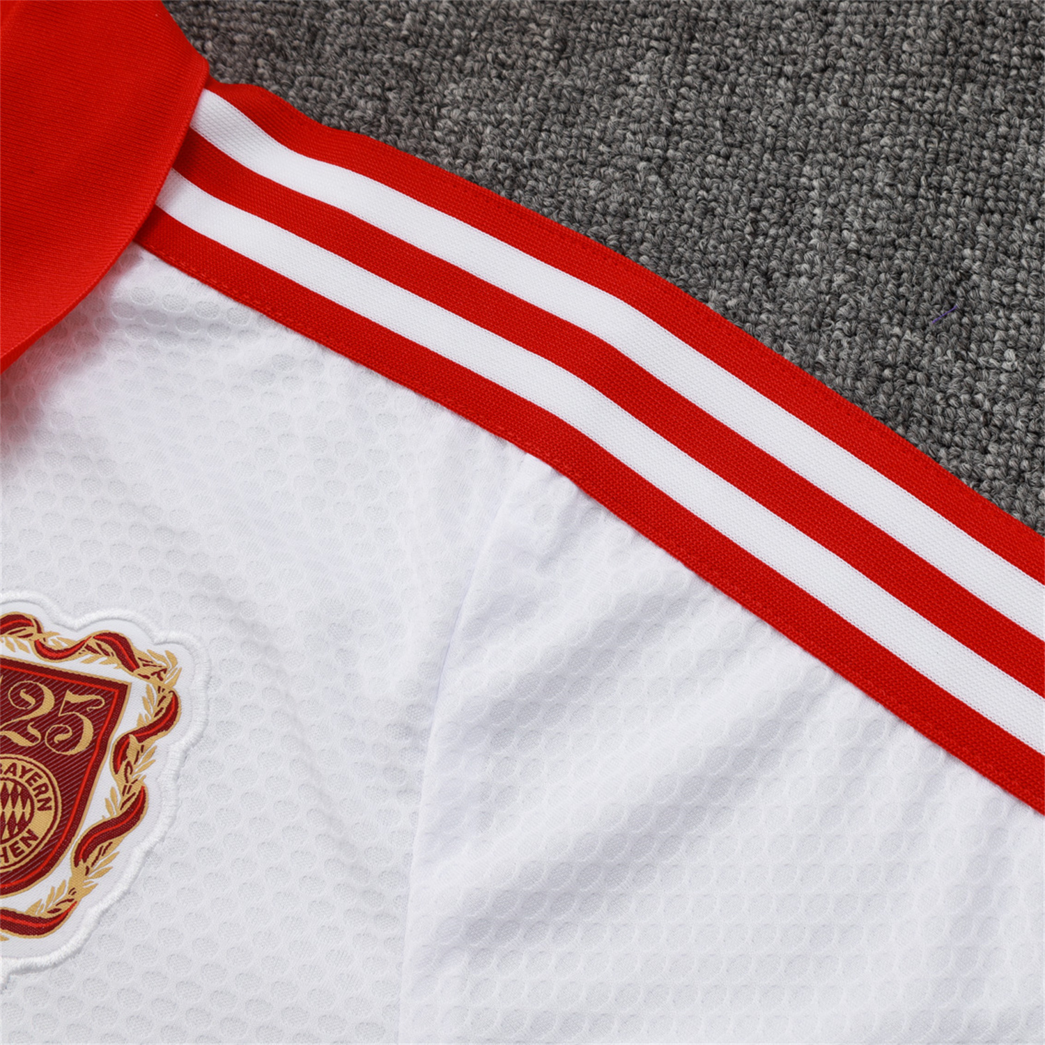 foot-Bayern Munich 2025 125th Anniversary POLO Short-Sleeve Training Set - White Top and Pants