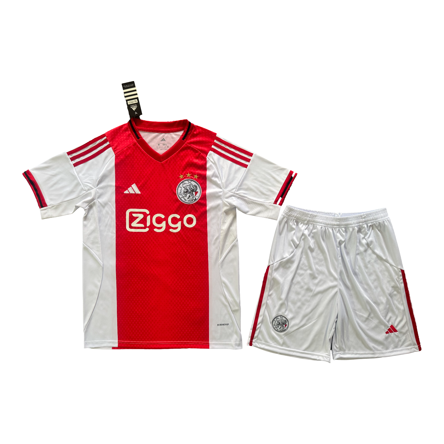 Unitedfootballkit.com | Ajax 25-26 Home Men's Adult Jersey Set - Fans Version -Customize Name, Number and Patch | Worldwide Shipping