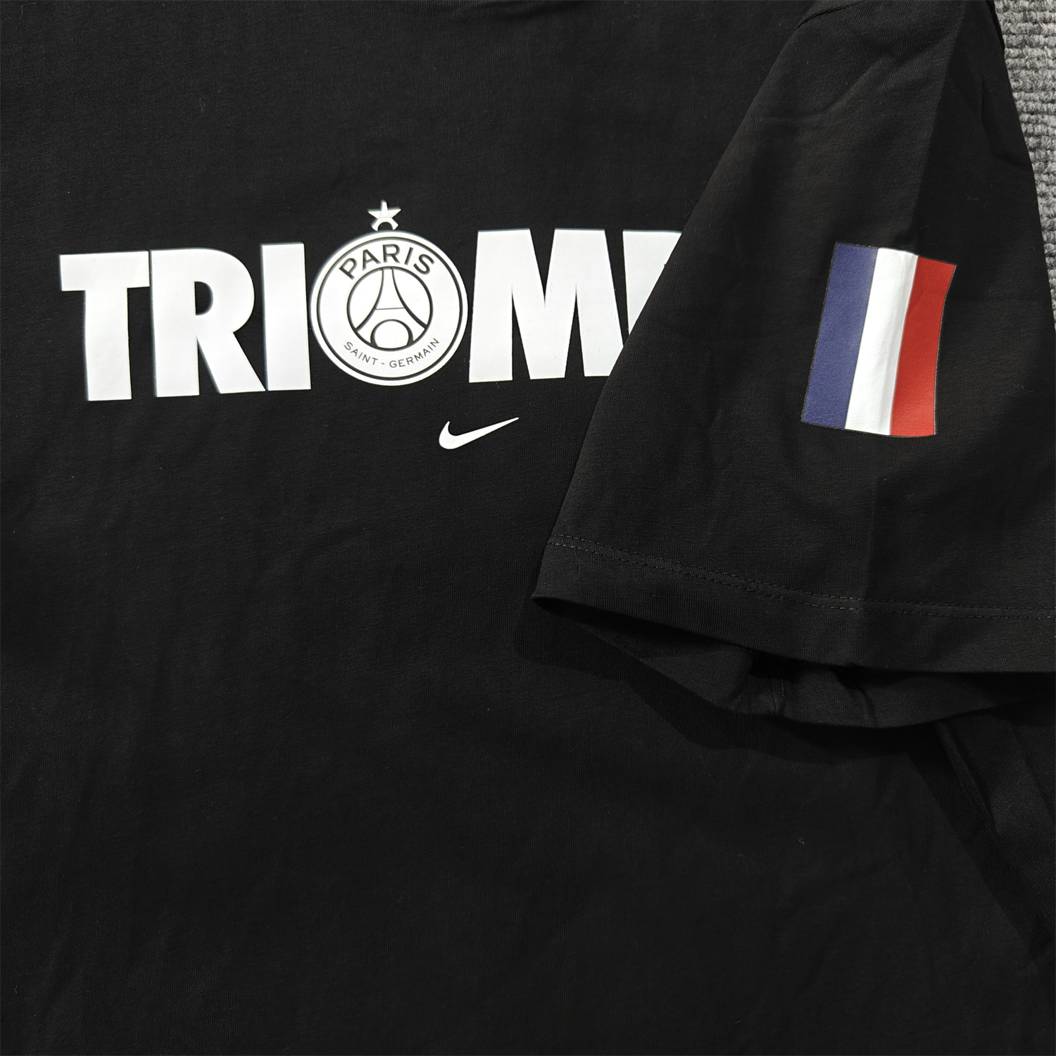 foot-Paris Saint-Germain PSG 2025 Champions League Commemorative Black T-shirt