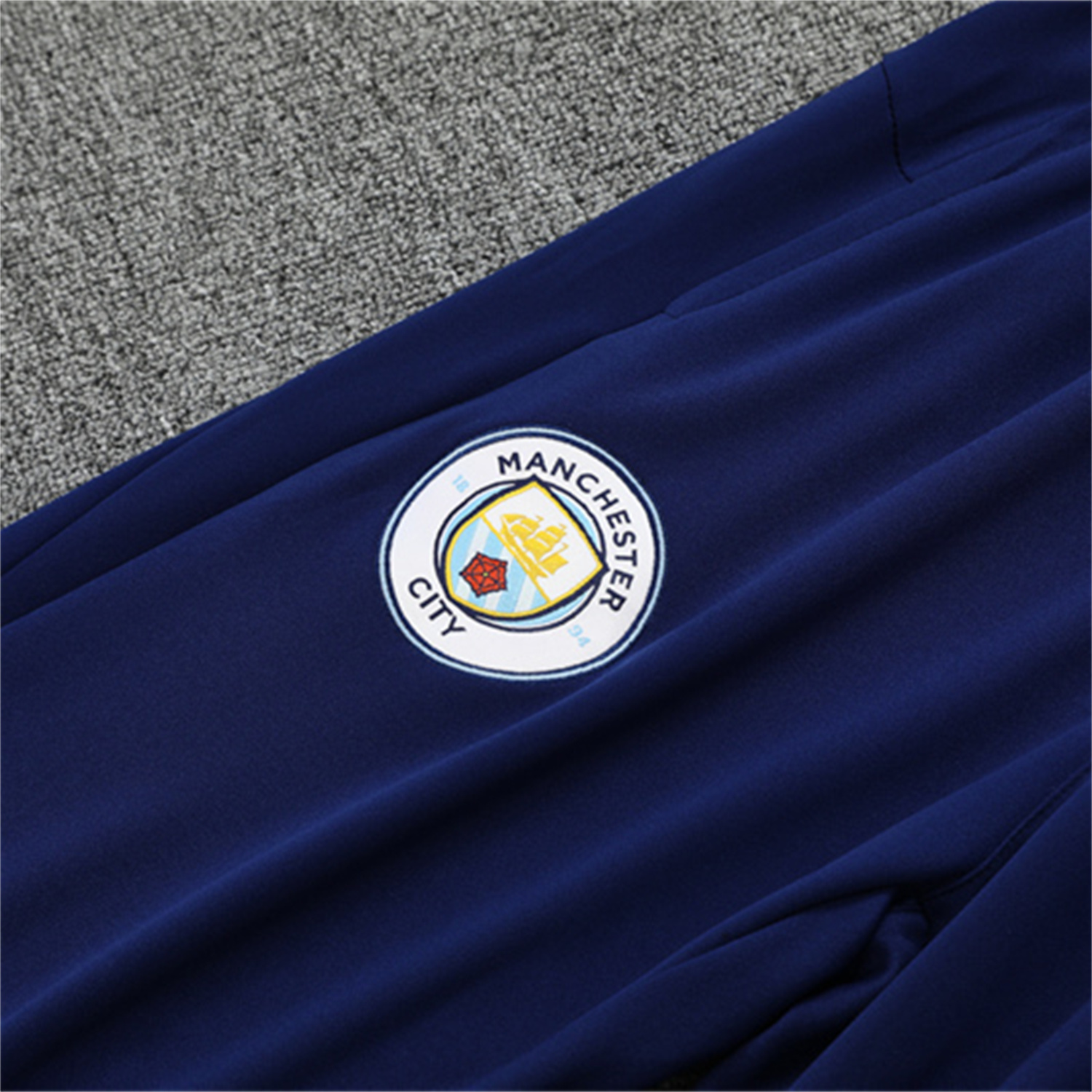 foot-Manchester City 25-26 Long Sleeve Training Set -Light Blue Top & Deep Blue Pants