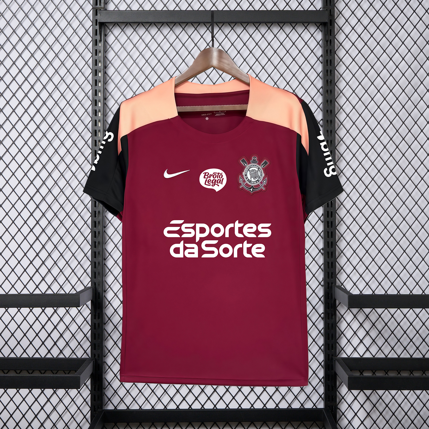 Unitedfootballkit.com | Corinthians 26-27 Wine Red Pre-Match All Sponsors Jersey - Fans Version -Customize Name, Number and Patch | Worldwide Shipping