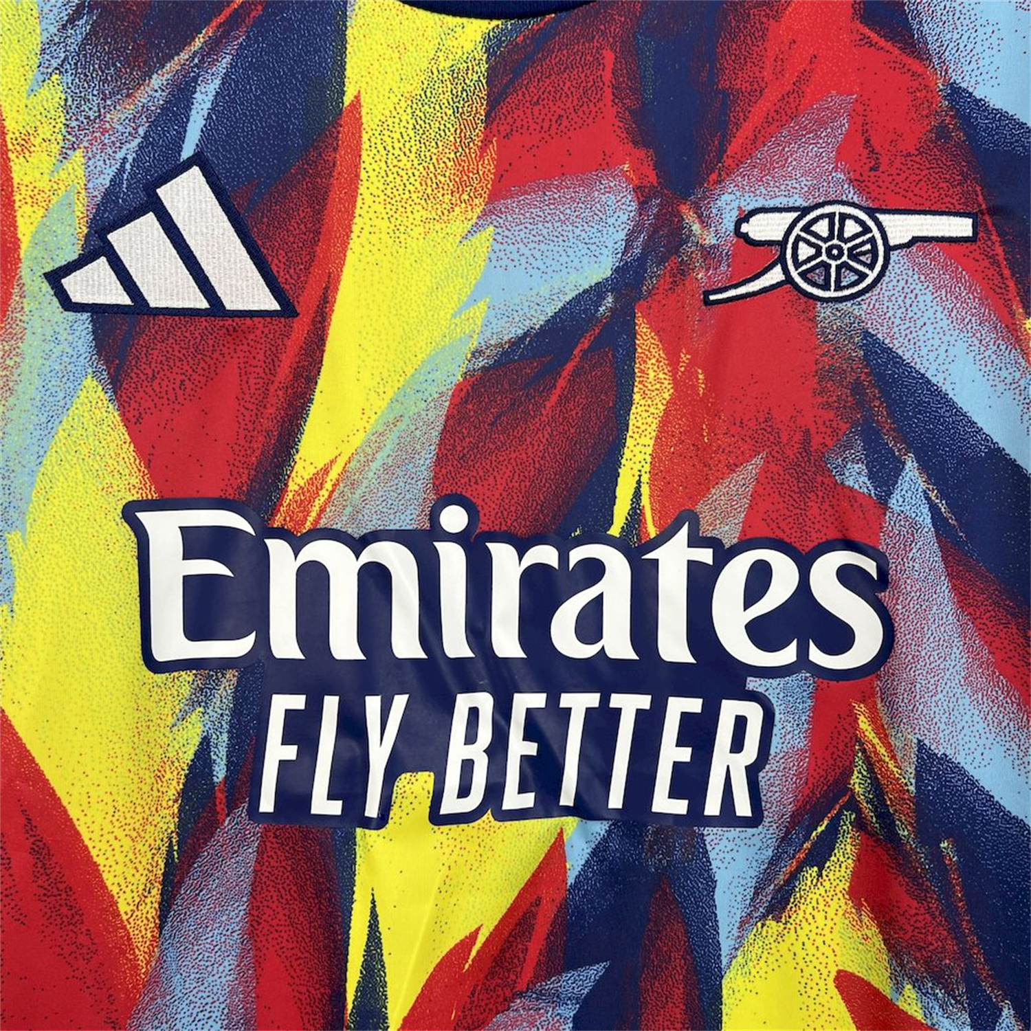 foot-Arsenal 25-26 Colorful Flame Graffiti Pre-match Training Jersey - Fans Version