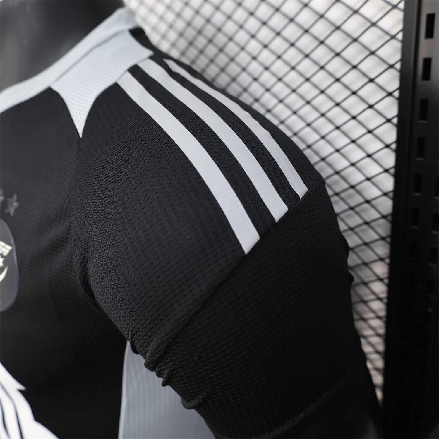 foot-Algeria 25-26 Pure Black with White Chest Text Jersey - Player Version