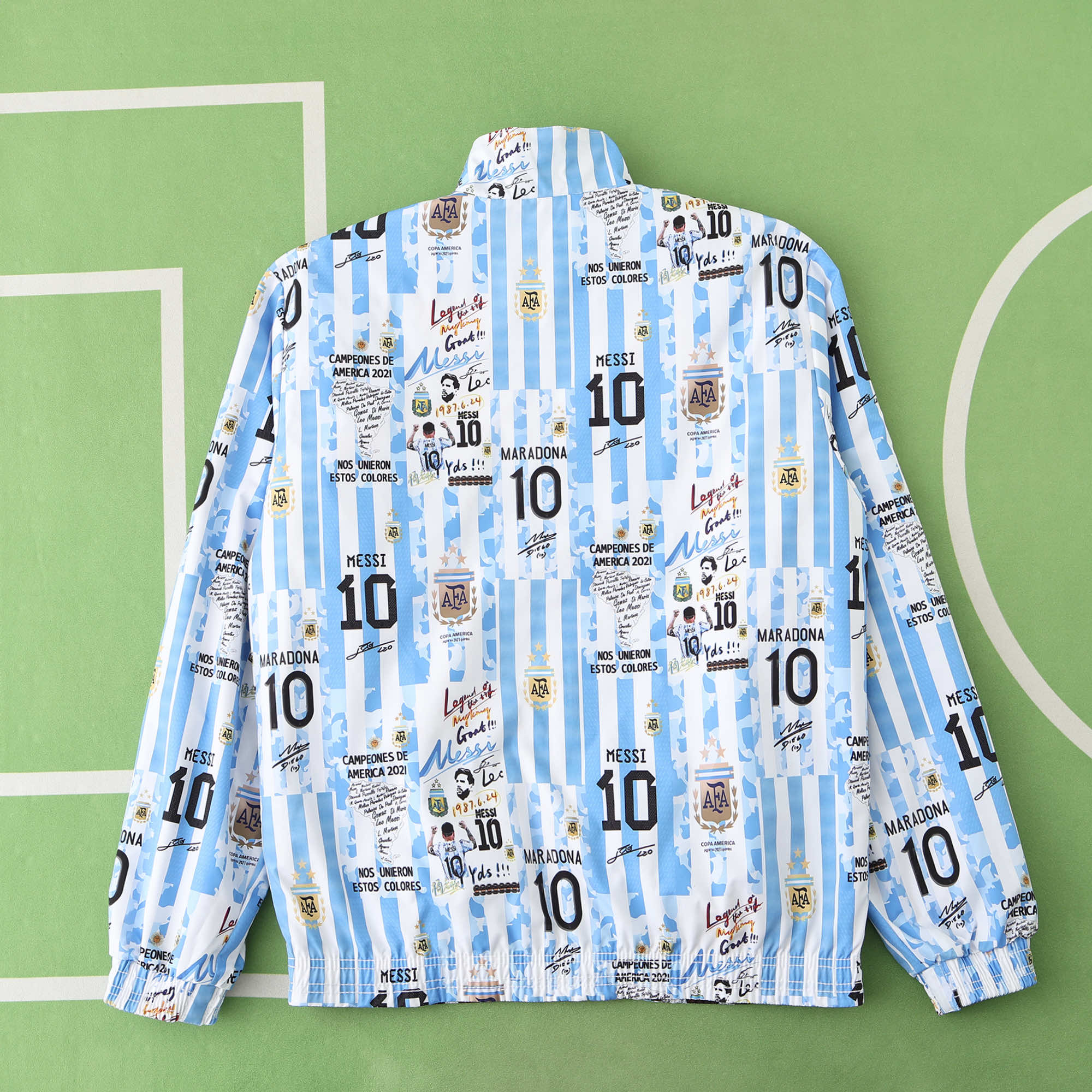 foot-Argentina 24-25 Blue Double Sided Reversible Windbreaker - 2024 Copa America Championship