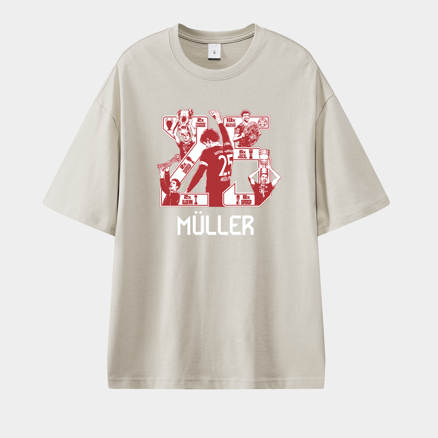 foot-Bayern Munich Müller‘s Championship Summary Unisex Pure Cotton T-shirt