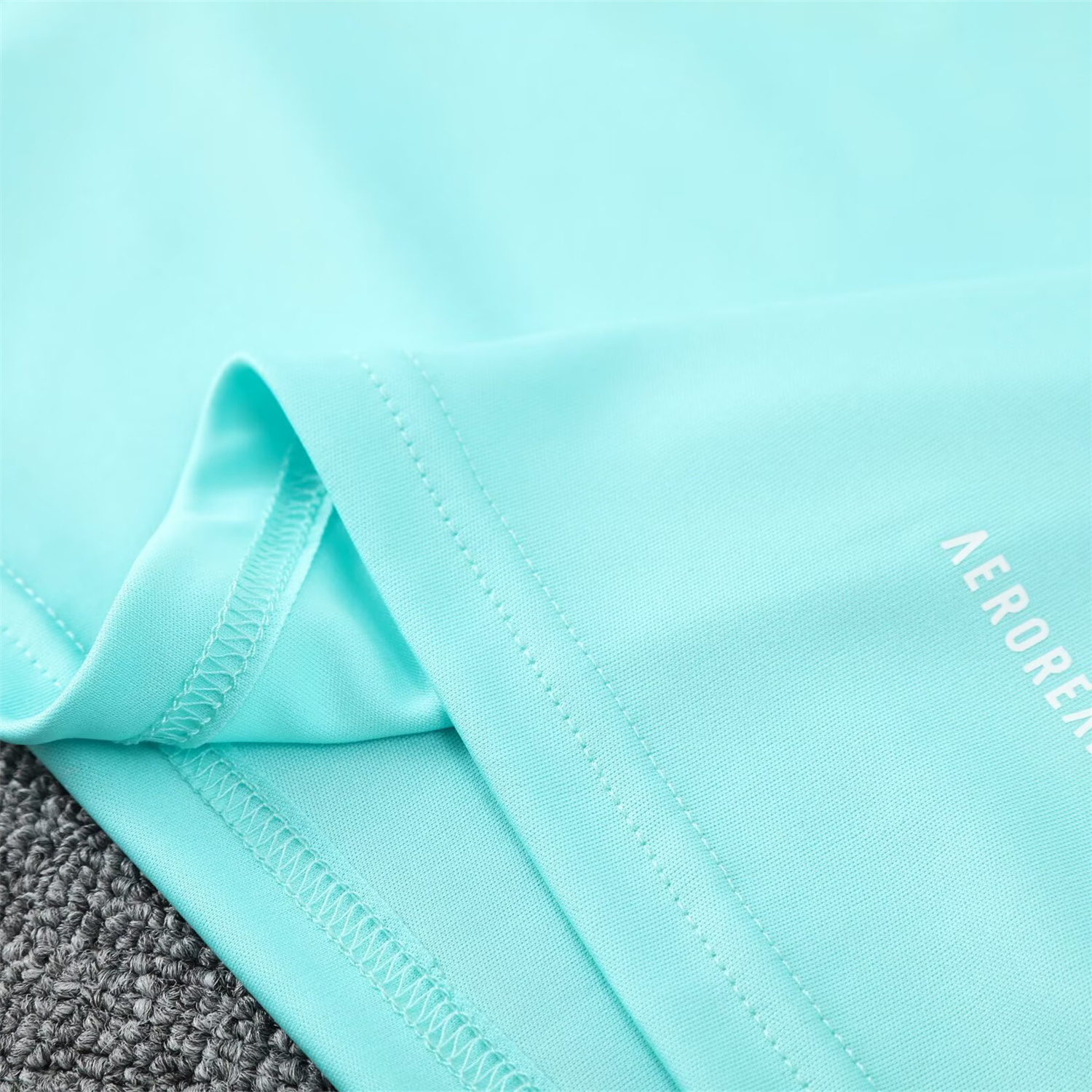 foot-Flamengo 25-26 Short-Sleeve Kids Training Set - Light Blue With Royal Blue