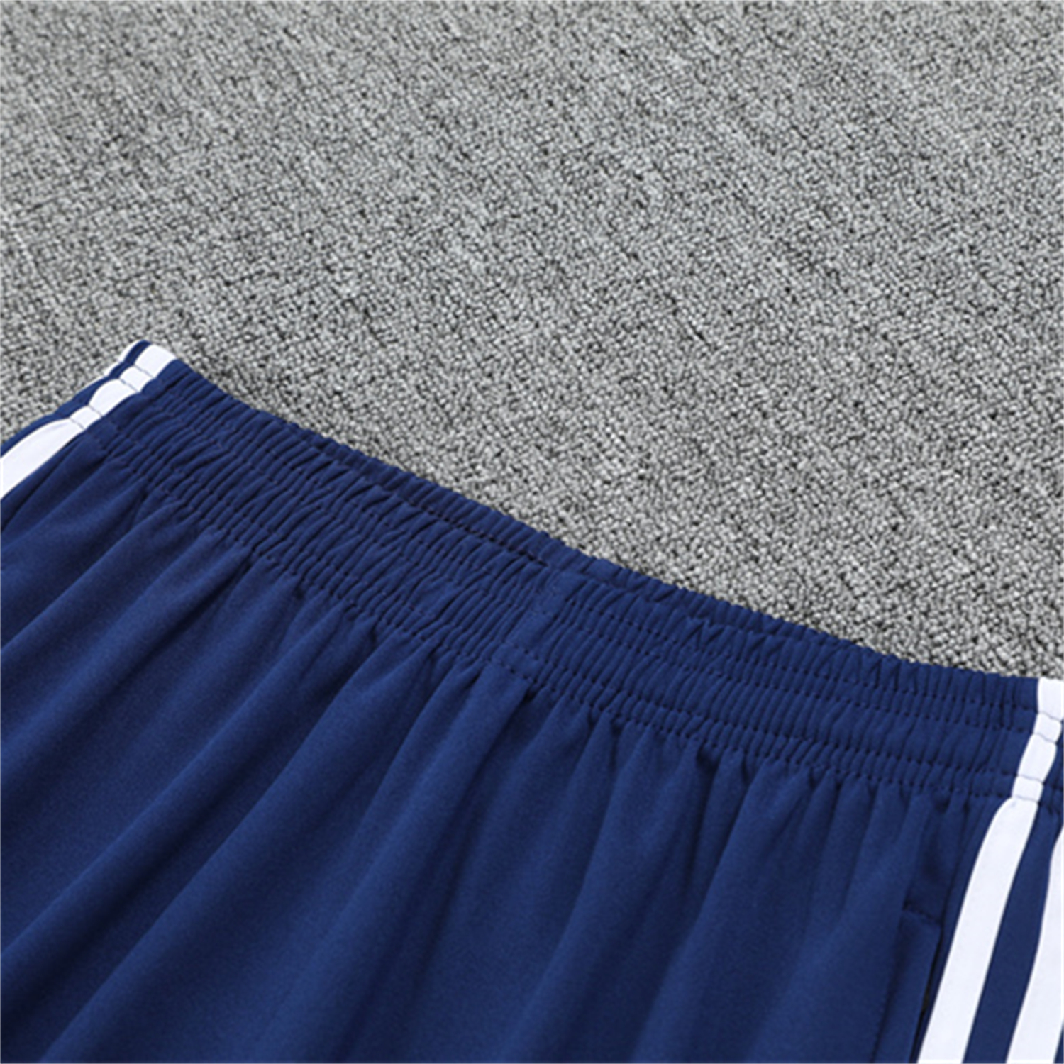 foot-Real Madrid 25-26 Long Sleeve Training Set - Green Line White Top and Blue Pants