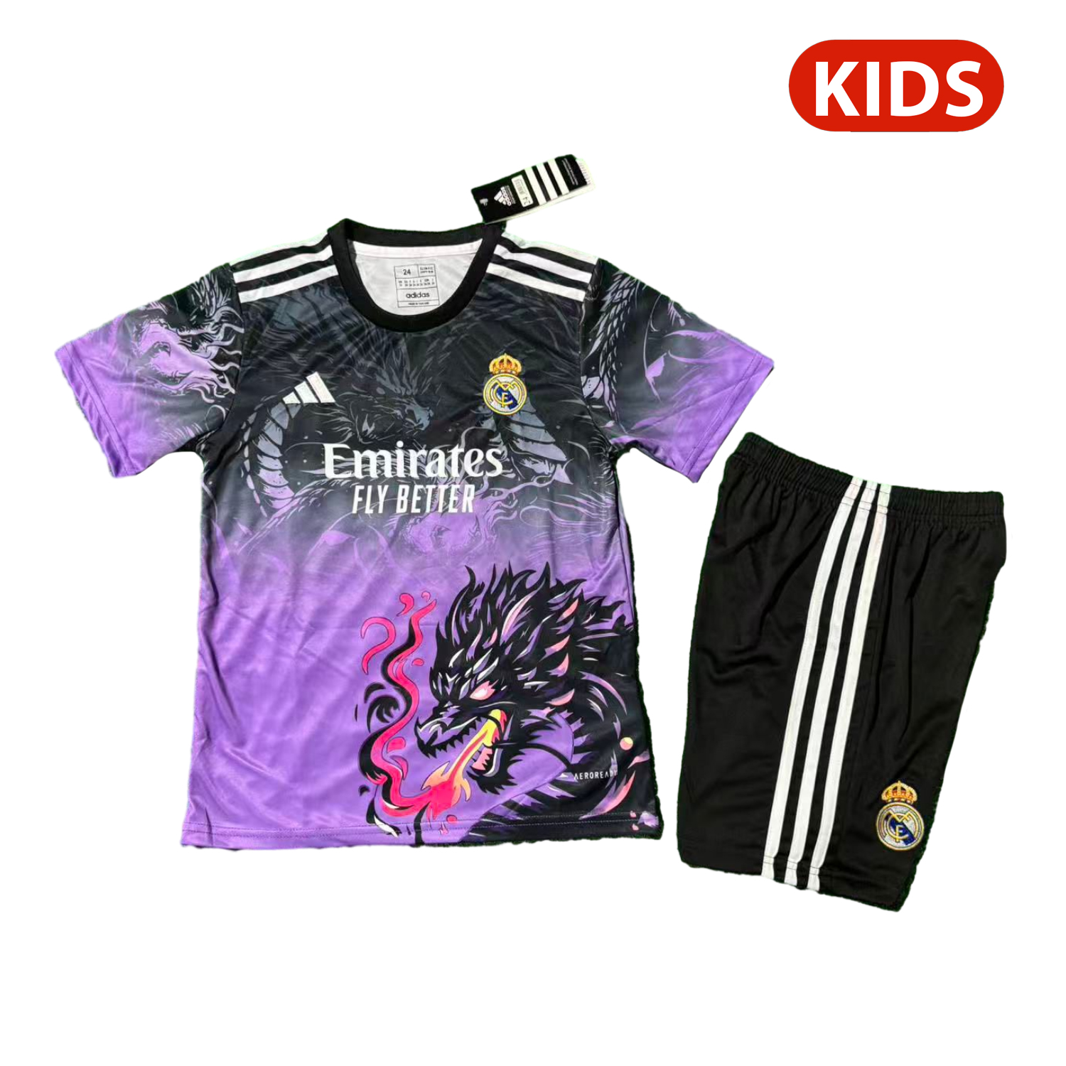 foot-Real Madrid 25-26 Black Dragon Purple Special Kids Kit