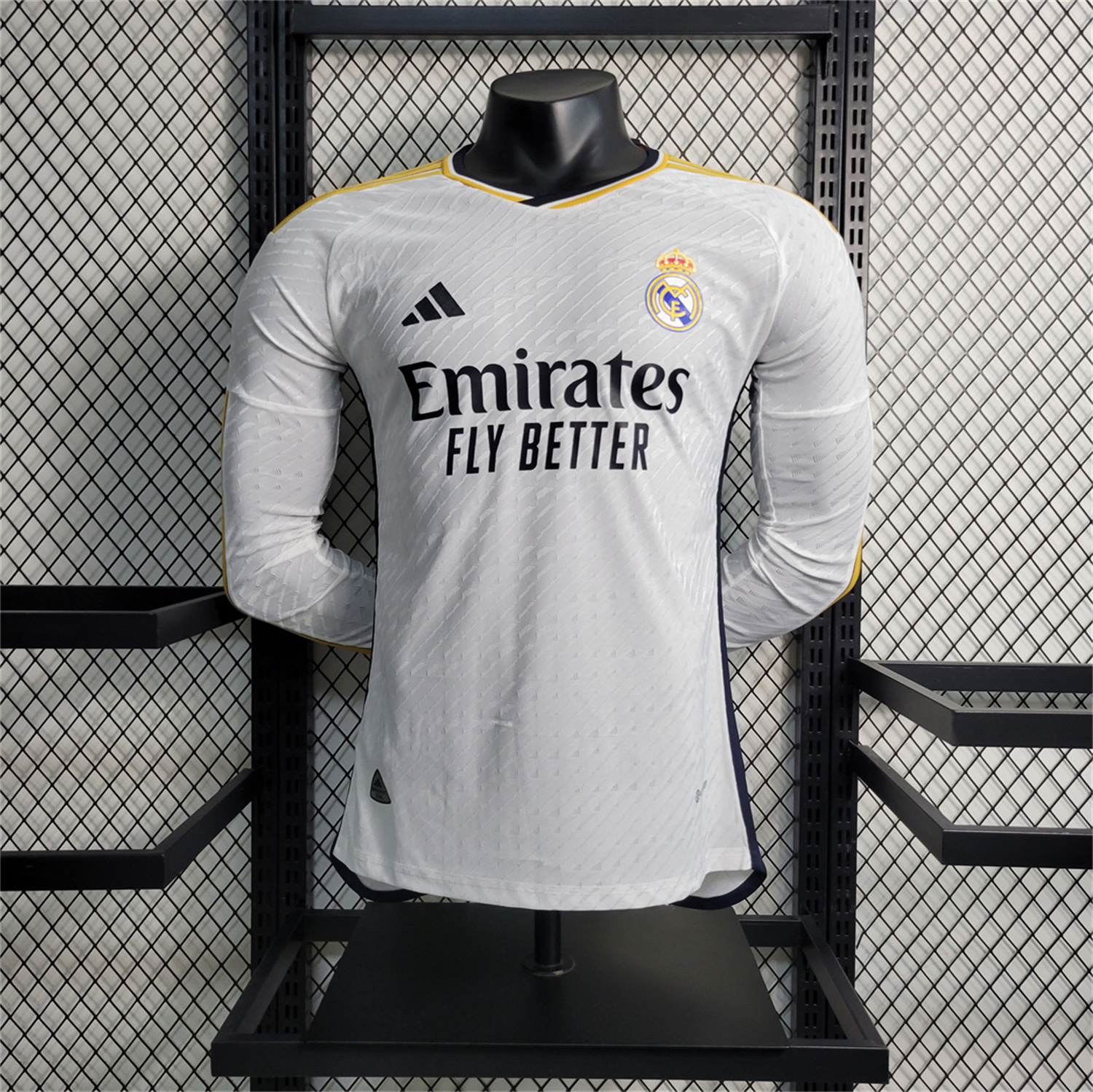 foot-Retro Real Madrid 2023-24 Home Long Sleeves Jersey - Player Version