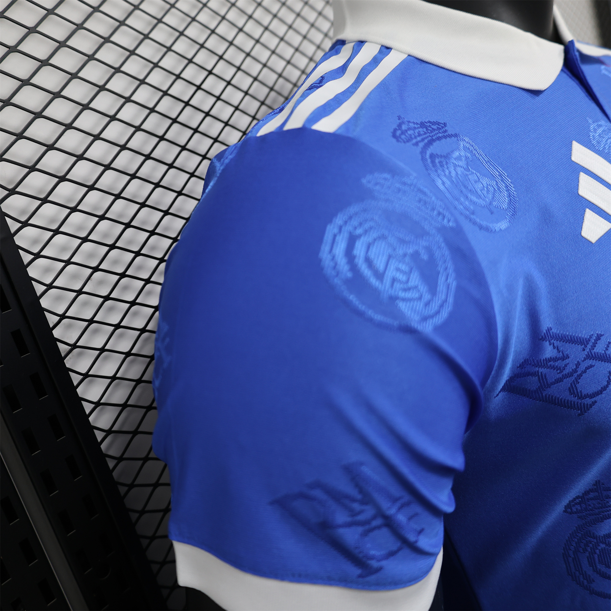 JerseysGala.com | Real Madrid 24-25 Blue LOGO Special Edition Jersey - Player Version -Customize Name, Number and Patch | Worldwide Shipping