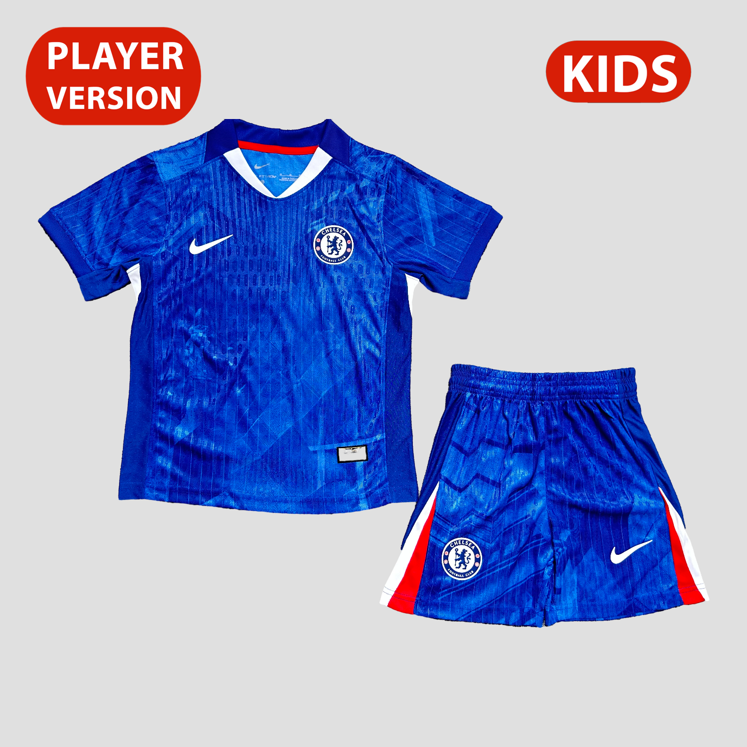foot-C.H.E.L.S.E.A 25-26 Home Unsponsored Blue Kids Kit - Player Version