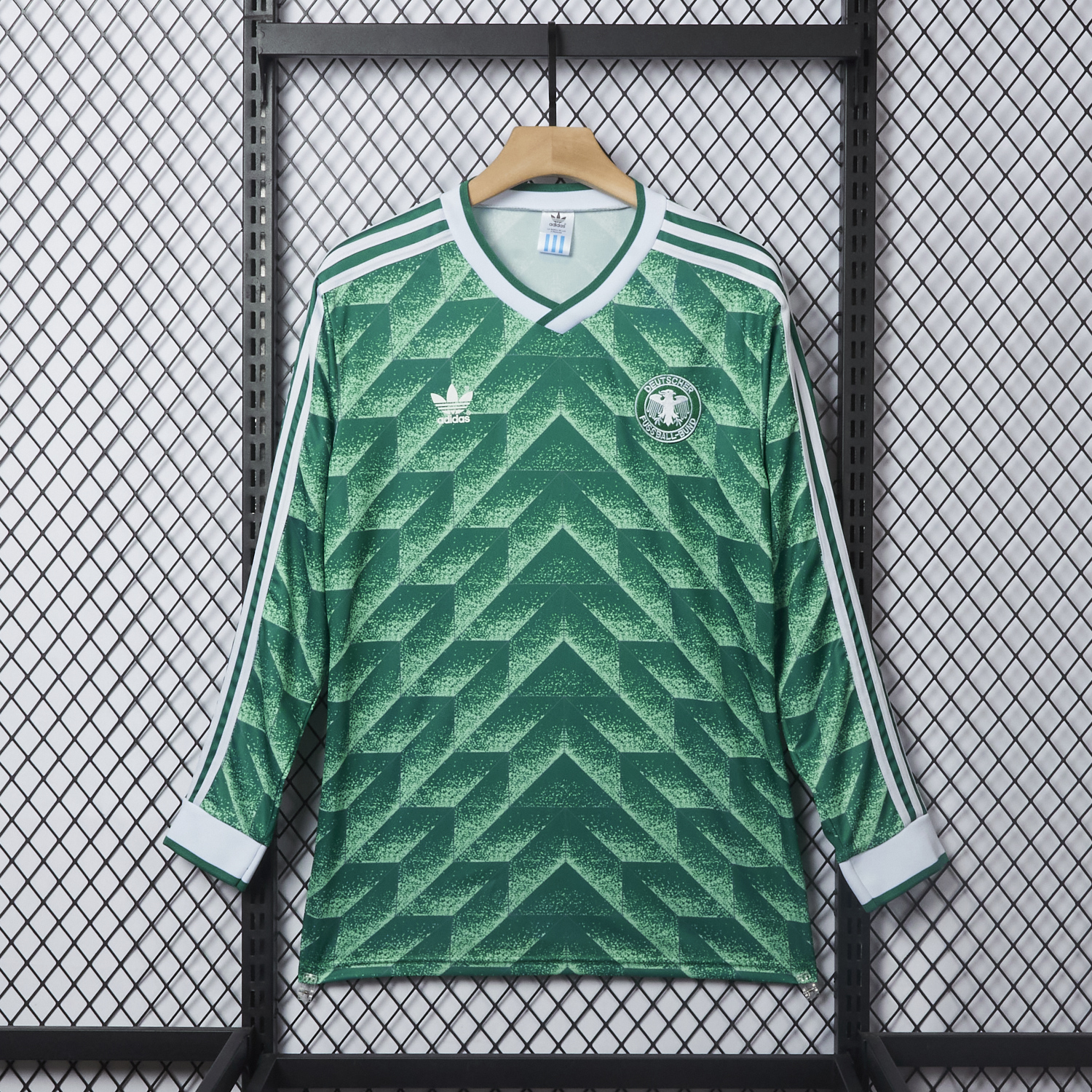 SIUjerseys-Retro Germany 1990 Away Long Sleeves Jersey