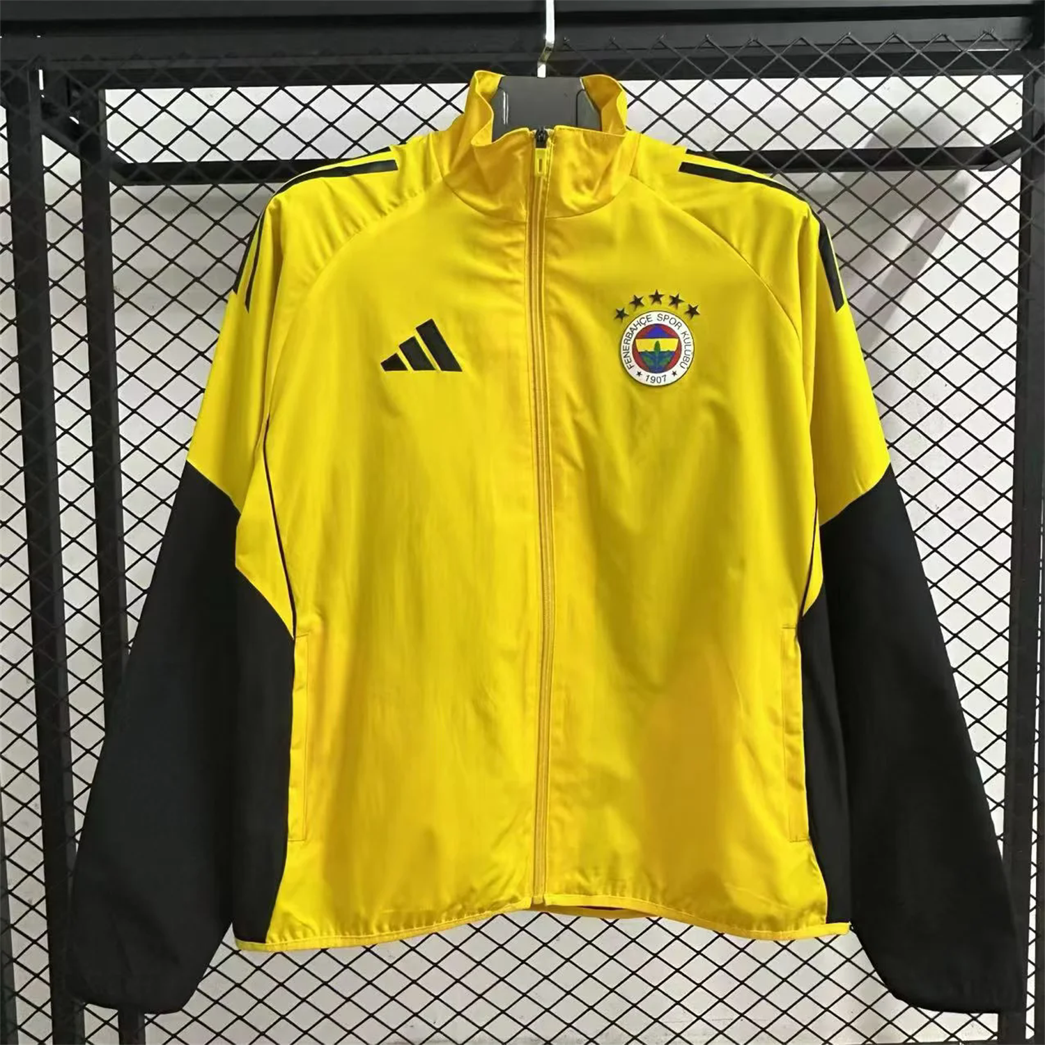 foot-Fenerbahce 25-26 Throwback Windbreaker Jacket - Yellow