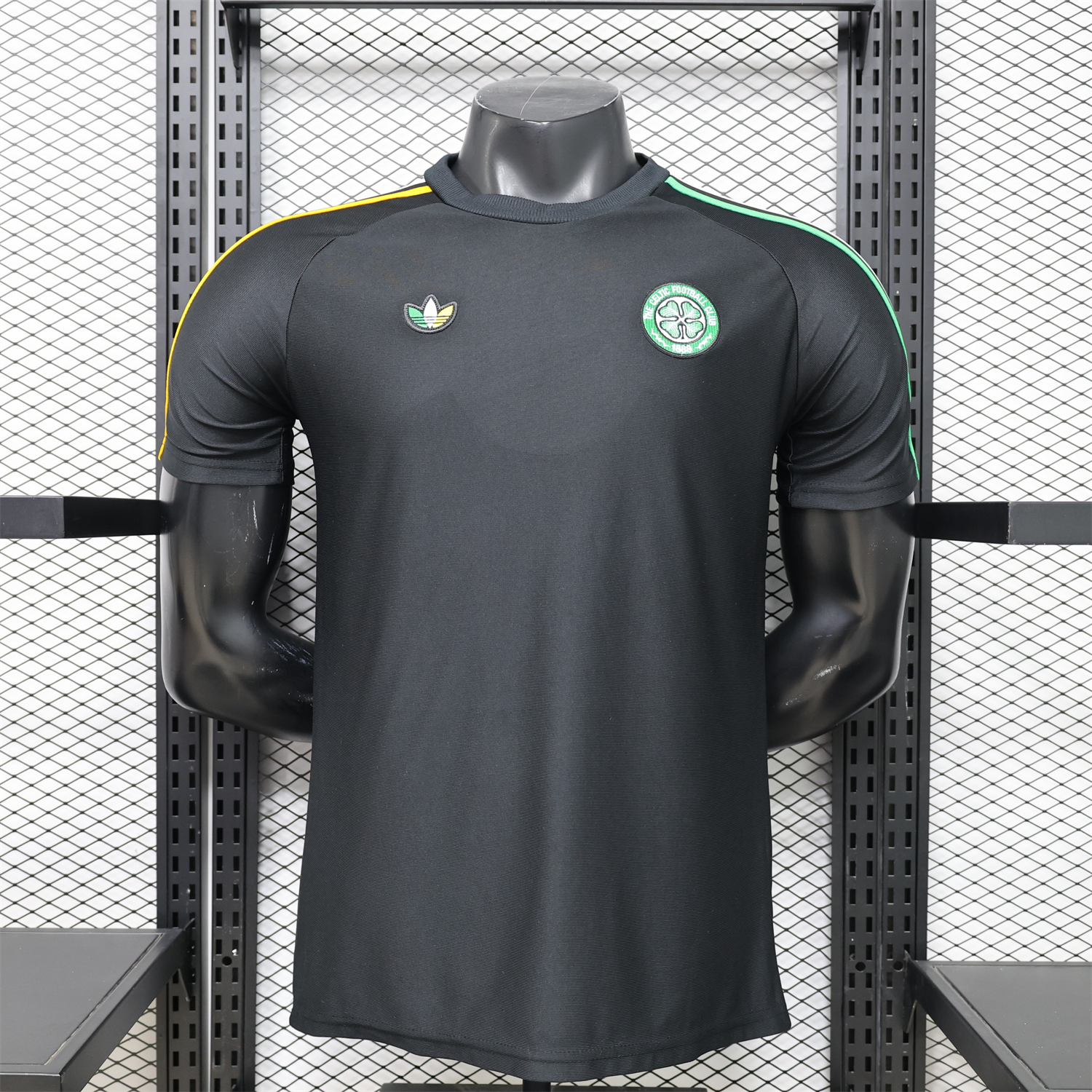 Unitedfootballkit.com | Celtic 25-26 Retro Style Casual Black Jersey - Player Version -Customize Name, Number and Patch | Worldwide Shipping