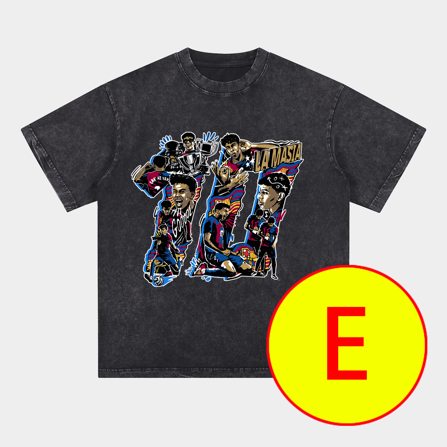 foot-LAMINE YAMAL - Barcelona No. 10 Legend Continues 2025 Oversized Washed T-Shirt