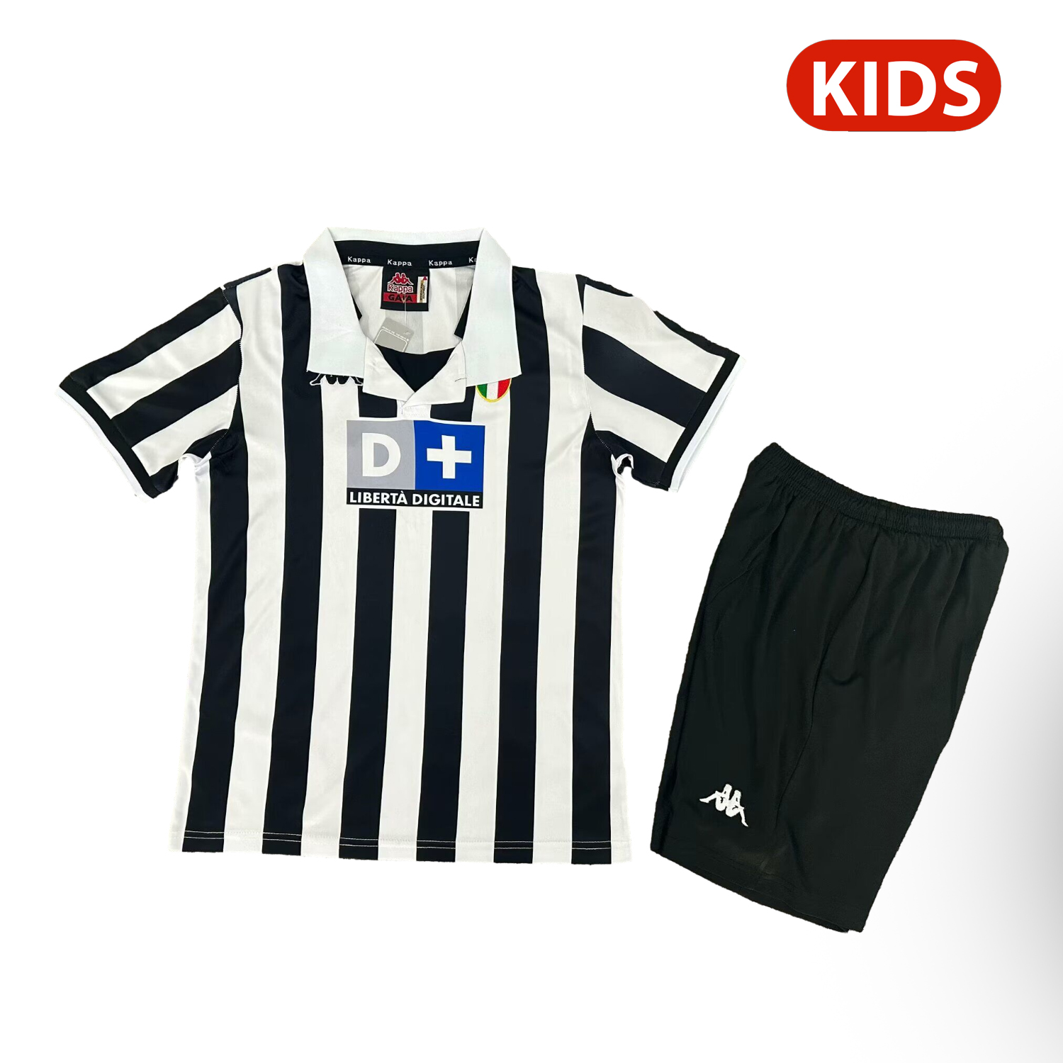 foot-Retro Juventus 1998-99 Home Kids Kit
