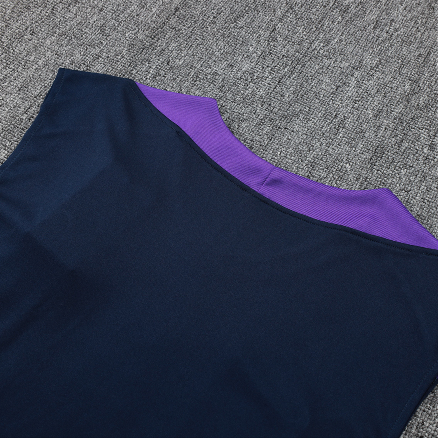 foot-Corinthians 25-26 Vest Training Set - Deep Blue Black Vest and Shorts