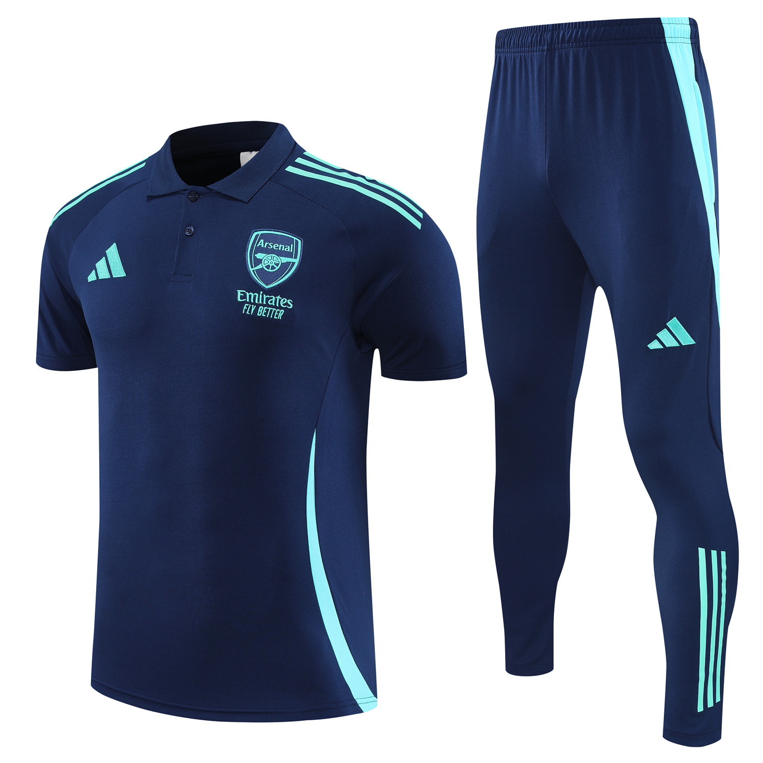 foot-Arsenal 25-26 POLO Short-Sleeve Training Set - Deep Blue Top and Pants