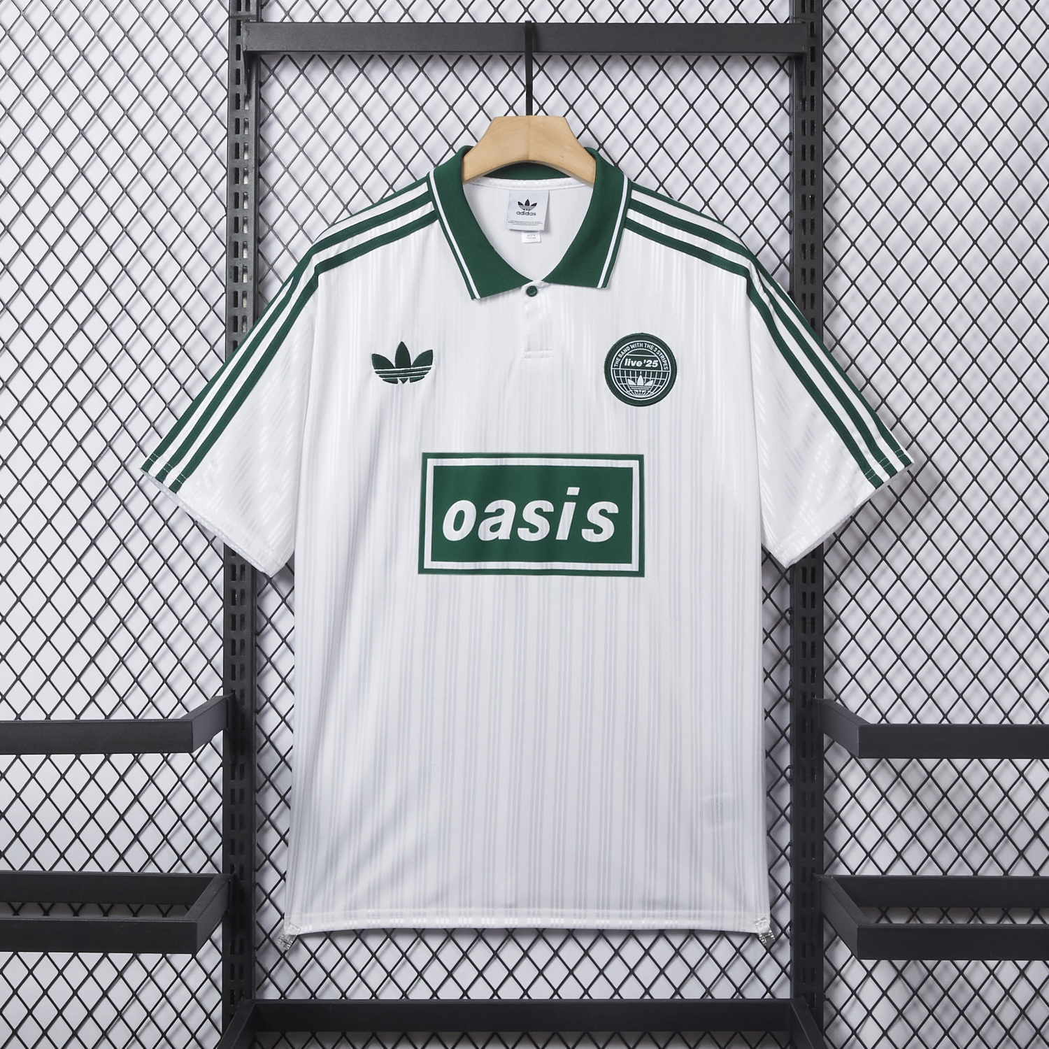 foot-Bohemian 25-26 Oasis Originals Tour Light White Jersey With Number 25 - Fans Version
