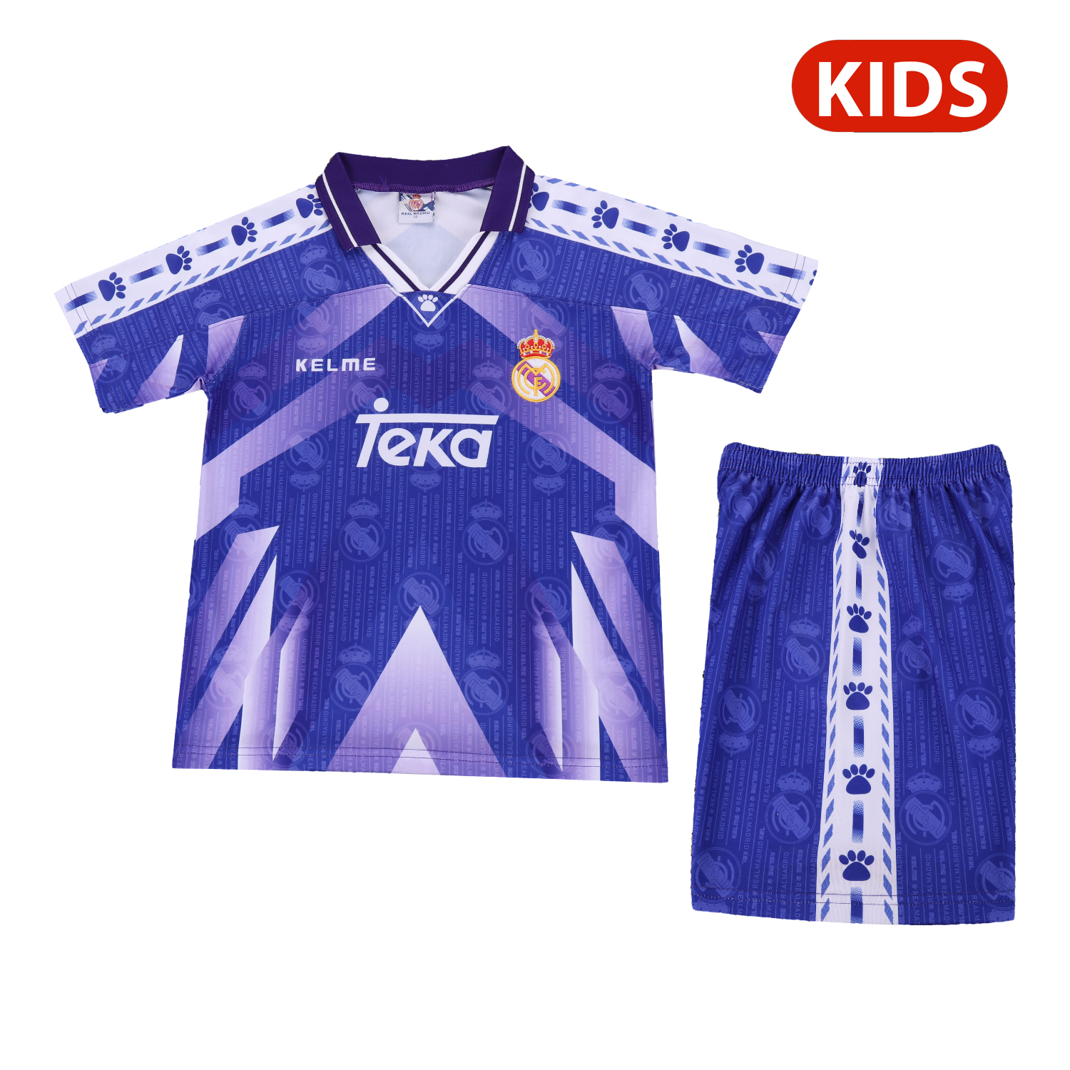 foot-Retro Real Madrid 96-97 Away Kids Kit