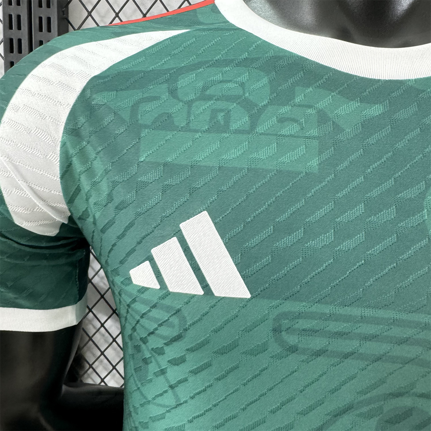 foot-Mexico 25-26 Green Human Face Shaped Pattern Special Jersey - Player Version